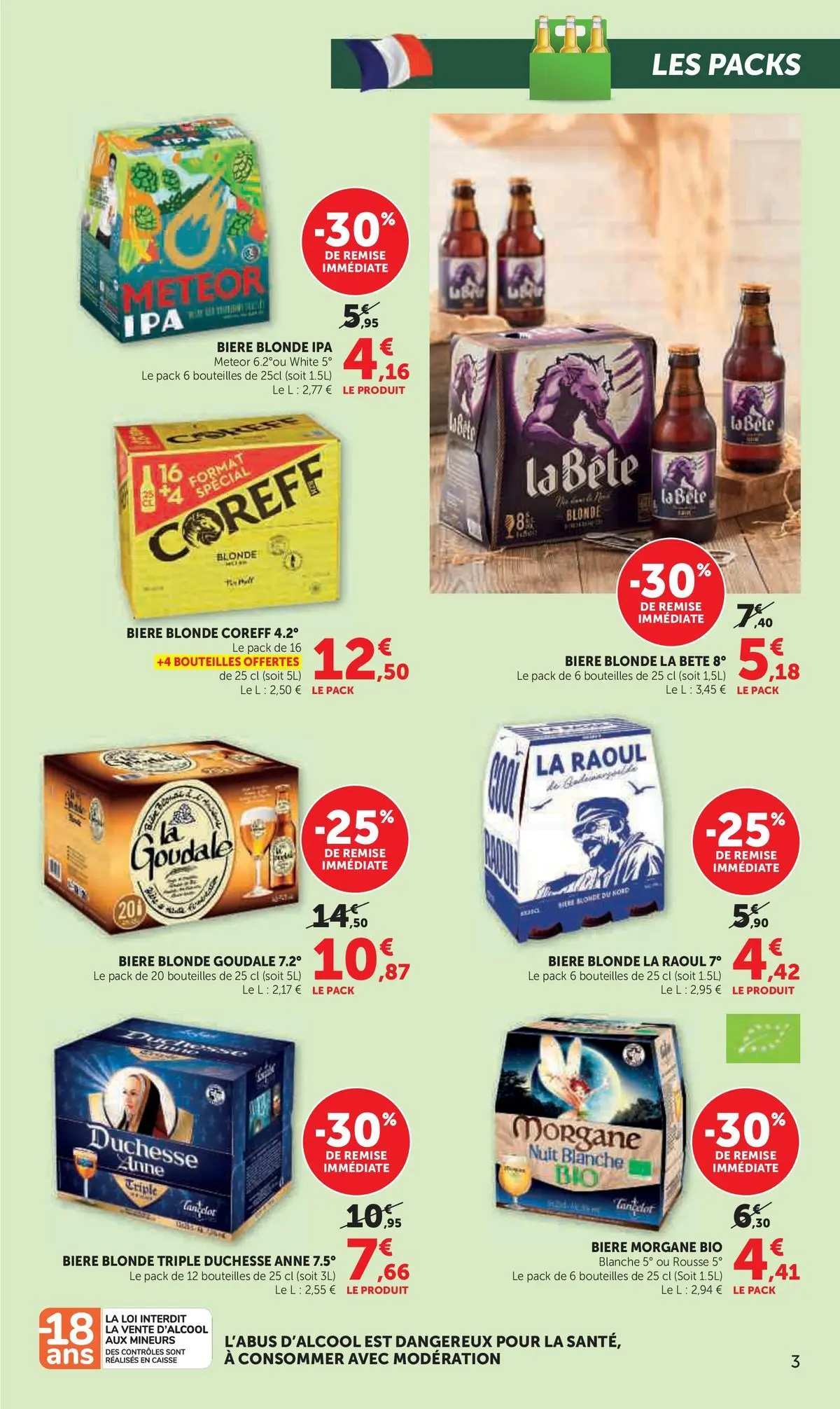 Hyper U - Jour de Marché à partir du 09/03/2026 - promo en ligne | Page: 3 | Produits: Goudale, Bière blonde, Bière