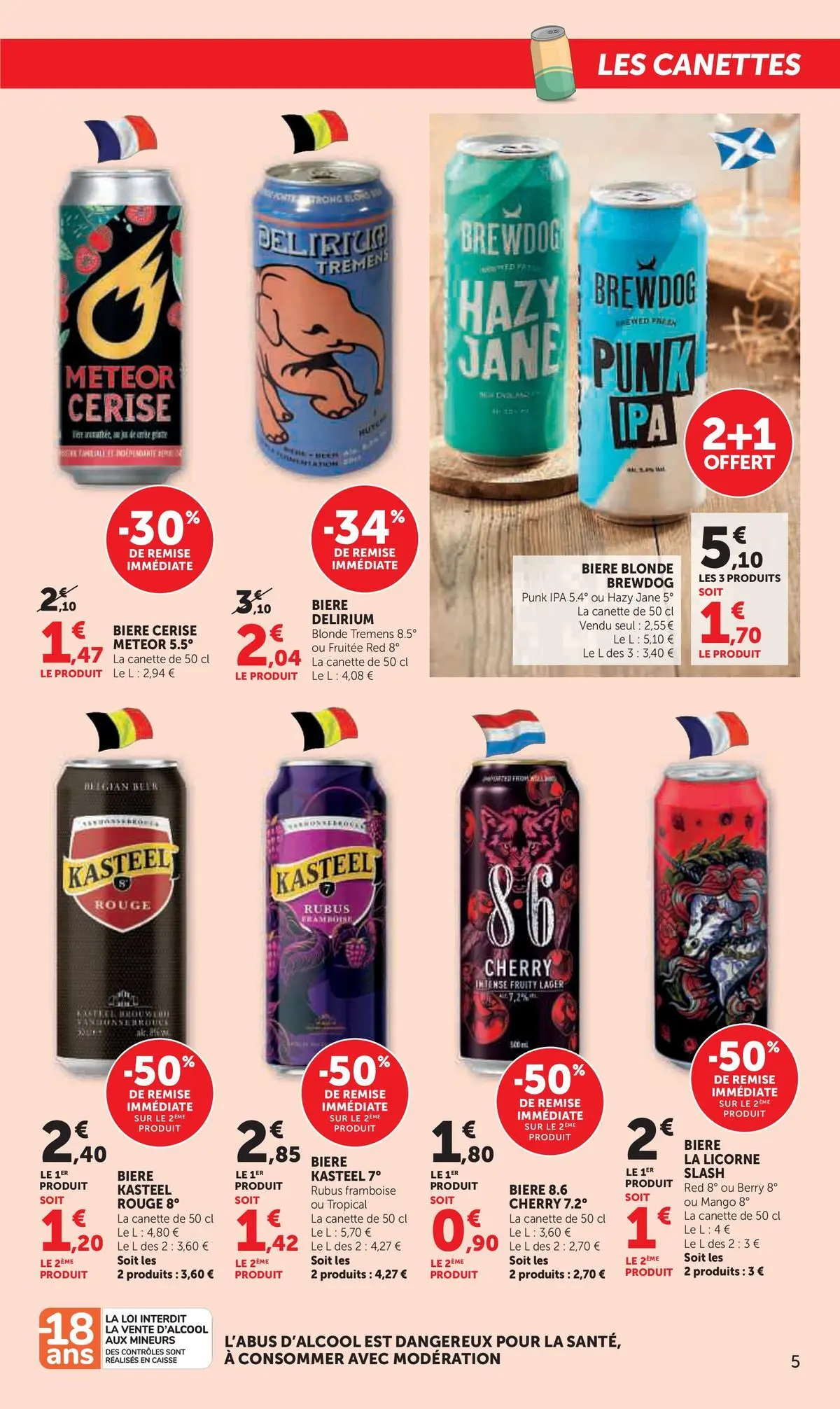 Hyper U - Jour de Marché à partir du 09/03/2026 - promo en ligne | Page: 5 | Produits: Framboise, Bière blonde, Bière