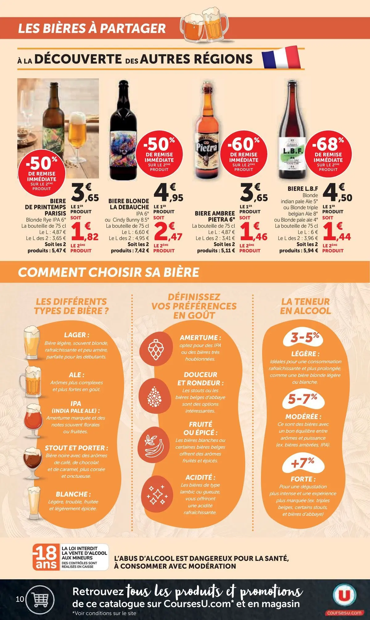 Hyper U - Jour de Marché à partir du 09/03/2026 - promo en ligne | Page: 10 | Produits: Alcool, Bière blonde, Chocolat, Bière