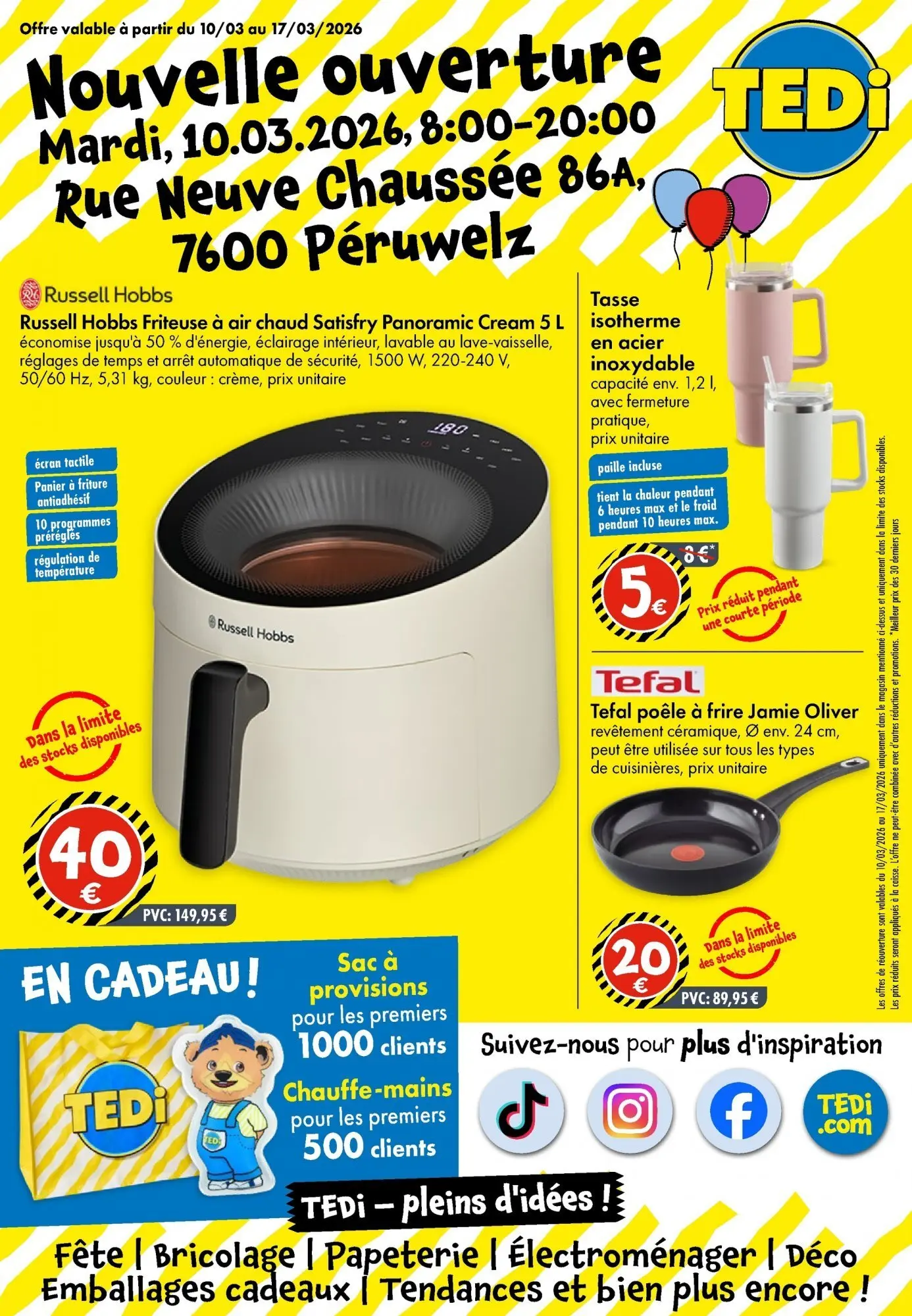 TEDi - TEDi folder tot 12.03.2026 vanaf 05/03/2026 | Pagina: 1 | Producten: La, Friteuse