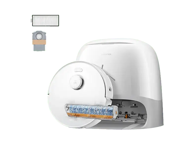 Roborock QRevo CURV 2 FLOWX Saugroboter mit Wischfunktion (Wei&szlig;, Laufzeit: 242 min, 63 dB(A))