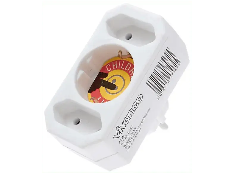 Vivanco 05263 Schuko/ Euro-Adapter ohne Schalter; Schuko-Adapter