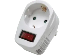 Vivanco 05508 Schukoadapter mit Schalter, Wei&szlig;