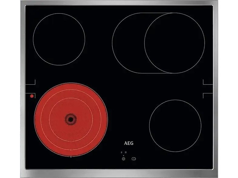 AEG TA64RA07XB Strahlungsheizung (576 mm breit, 4 Kochfelder, Glaskeramik); Herdgesteuertes Kochfeld