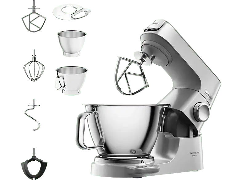Kenwood KVC 85.004SI Titanium Chef Baker Solo K&uuml;chenmaschine Silber (R&uuml;hrsch&uuml;sselkapazit&auml;t: 5 l, 1200 Watt)