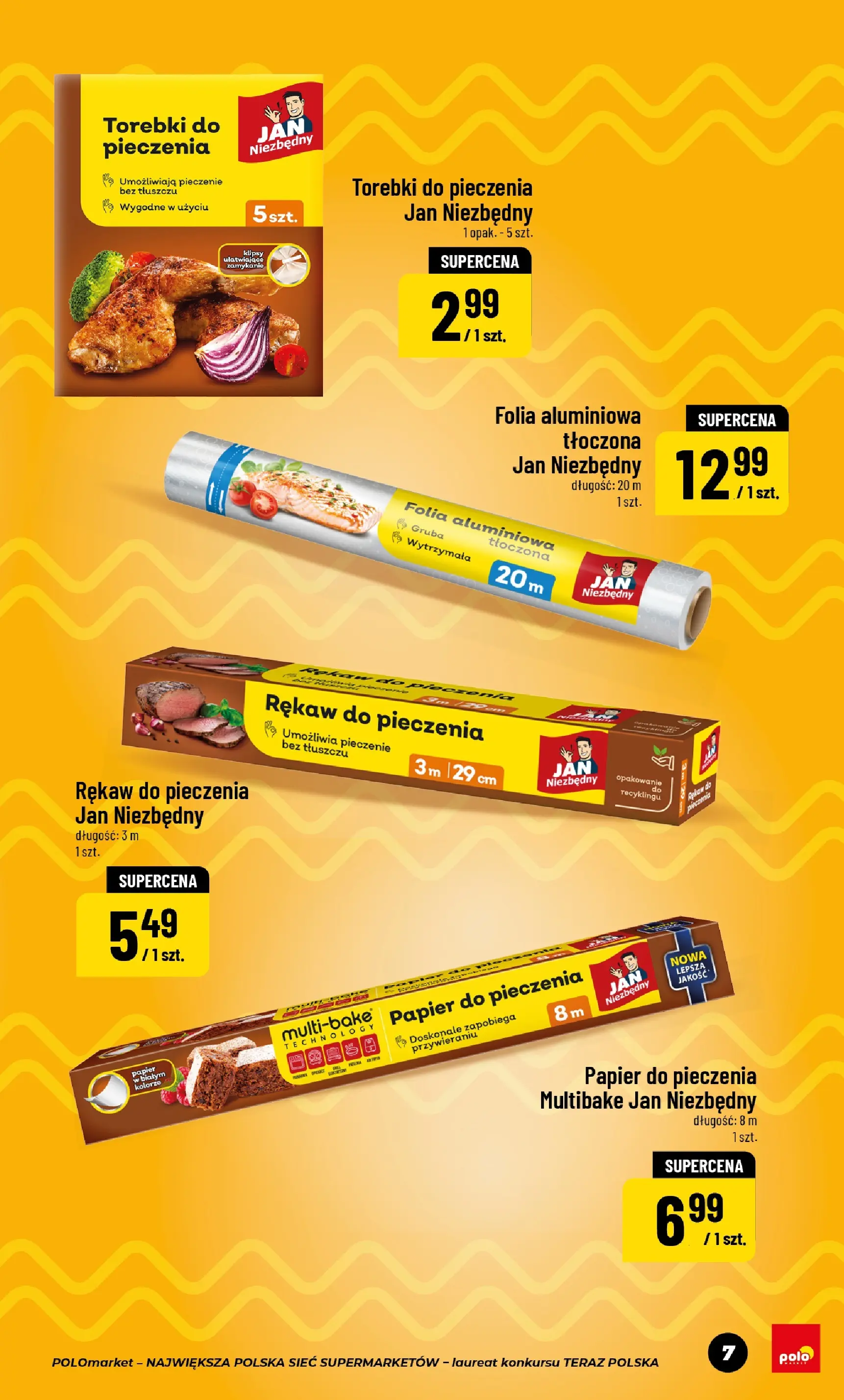 Nowa POLOmarket gazetka od jutra 06.03.2026 (PDF) | Strona: 7 | Produkty: Papier do pieczenia, Torebki