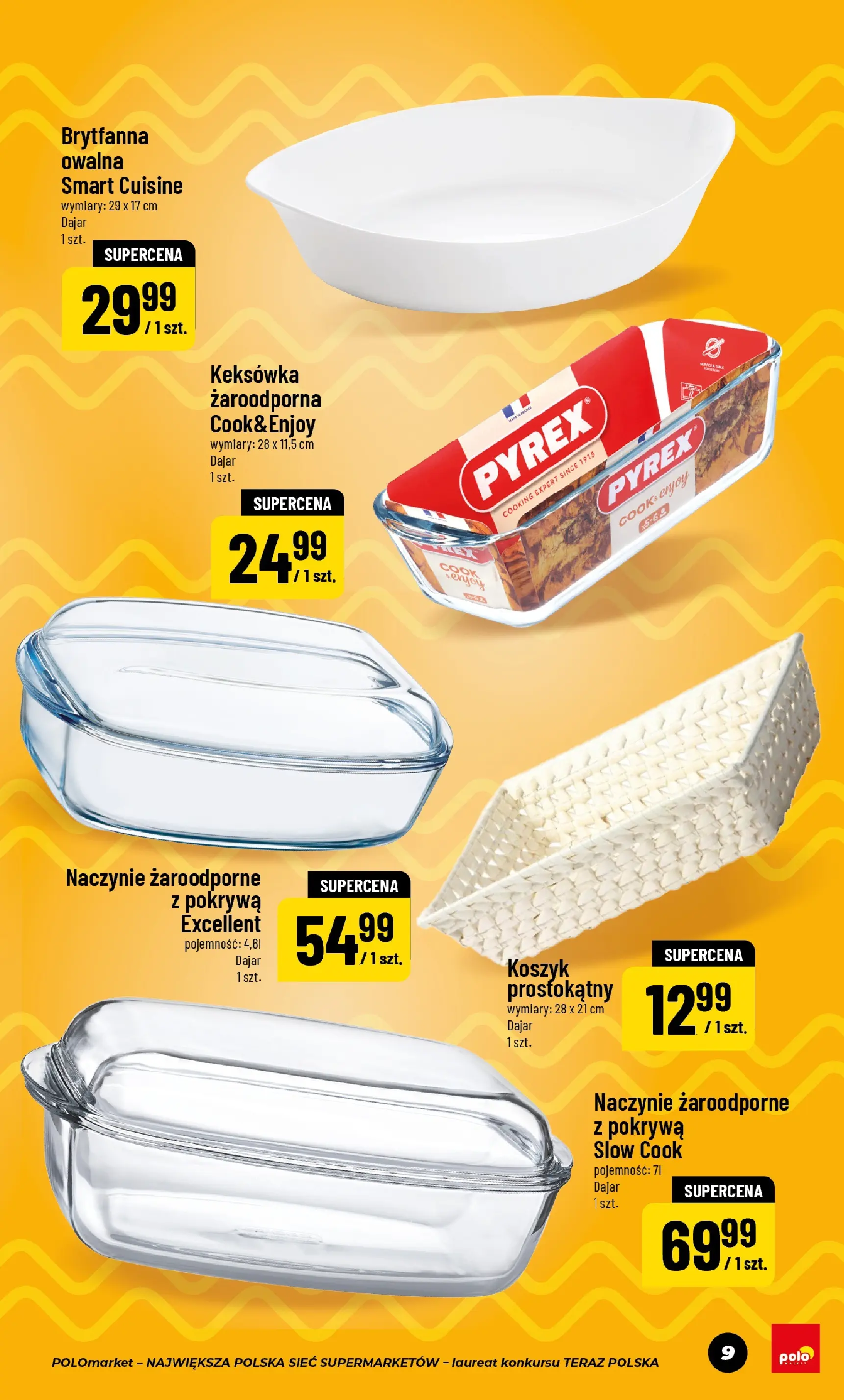 Nowa POLOmarket gazetka od jutra 06.03.2026 (PDF) | Strona: 9 | Produkty: Naczynie żaroodporne