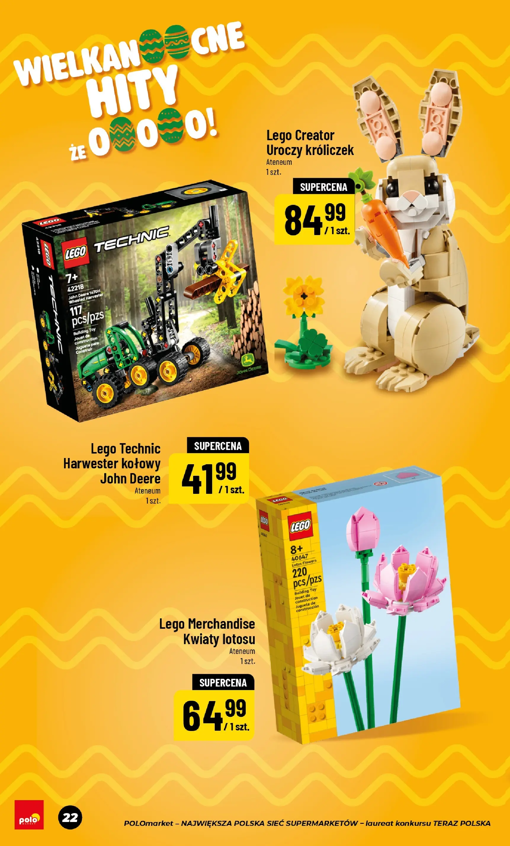 Nowa POLOmarket gazetka od jutra 06.03.2026 (PDF) | Strona: 22 | Produkty: Lego, Kwiaty