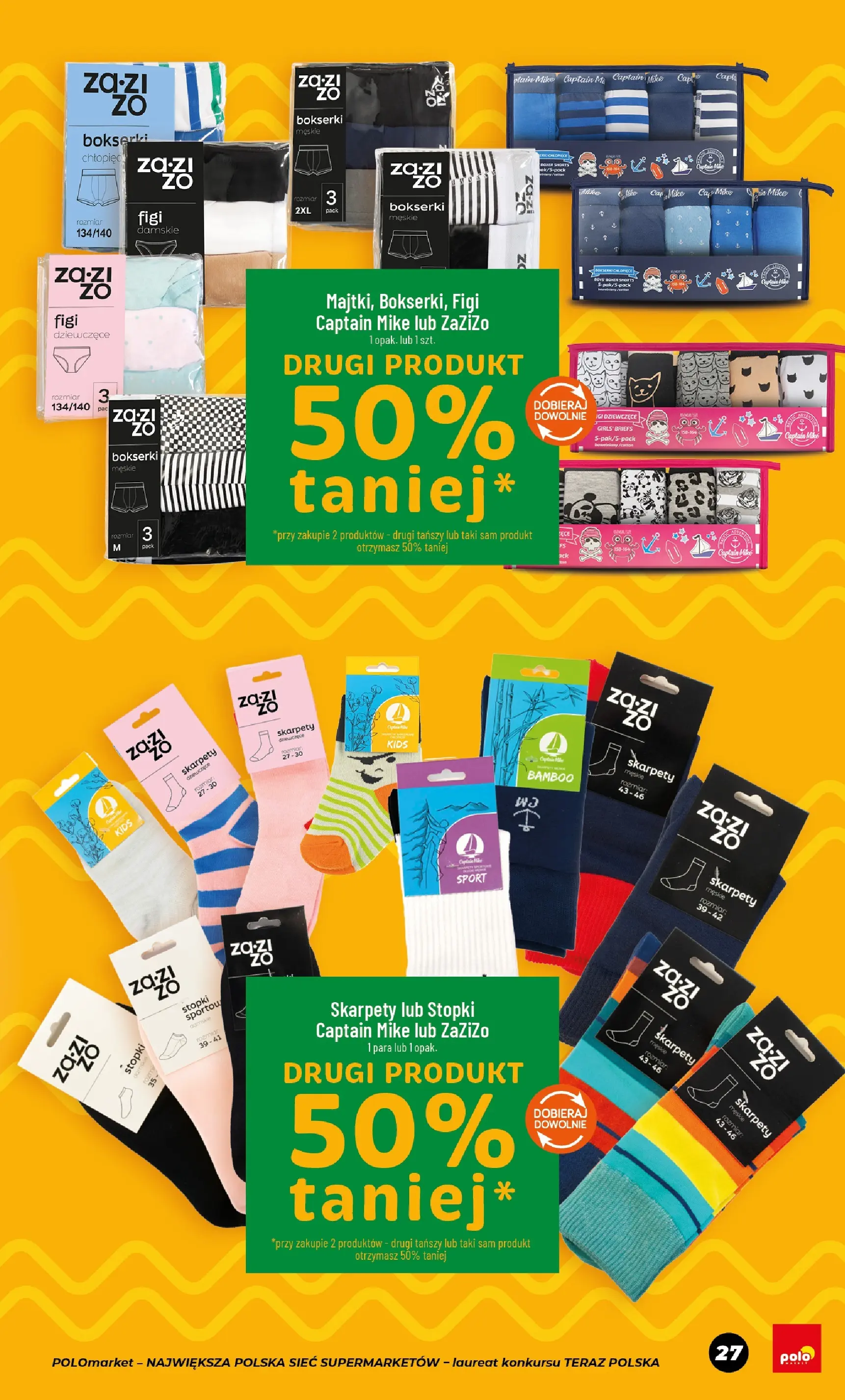Nowa POLOmarket gazetka od jutra 06.03.2026 (PDF) | Strona: 27 | Produkty: Skarpety, Bokserki, Bokserki męskie, Skarpety męskie