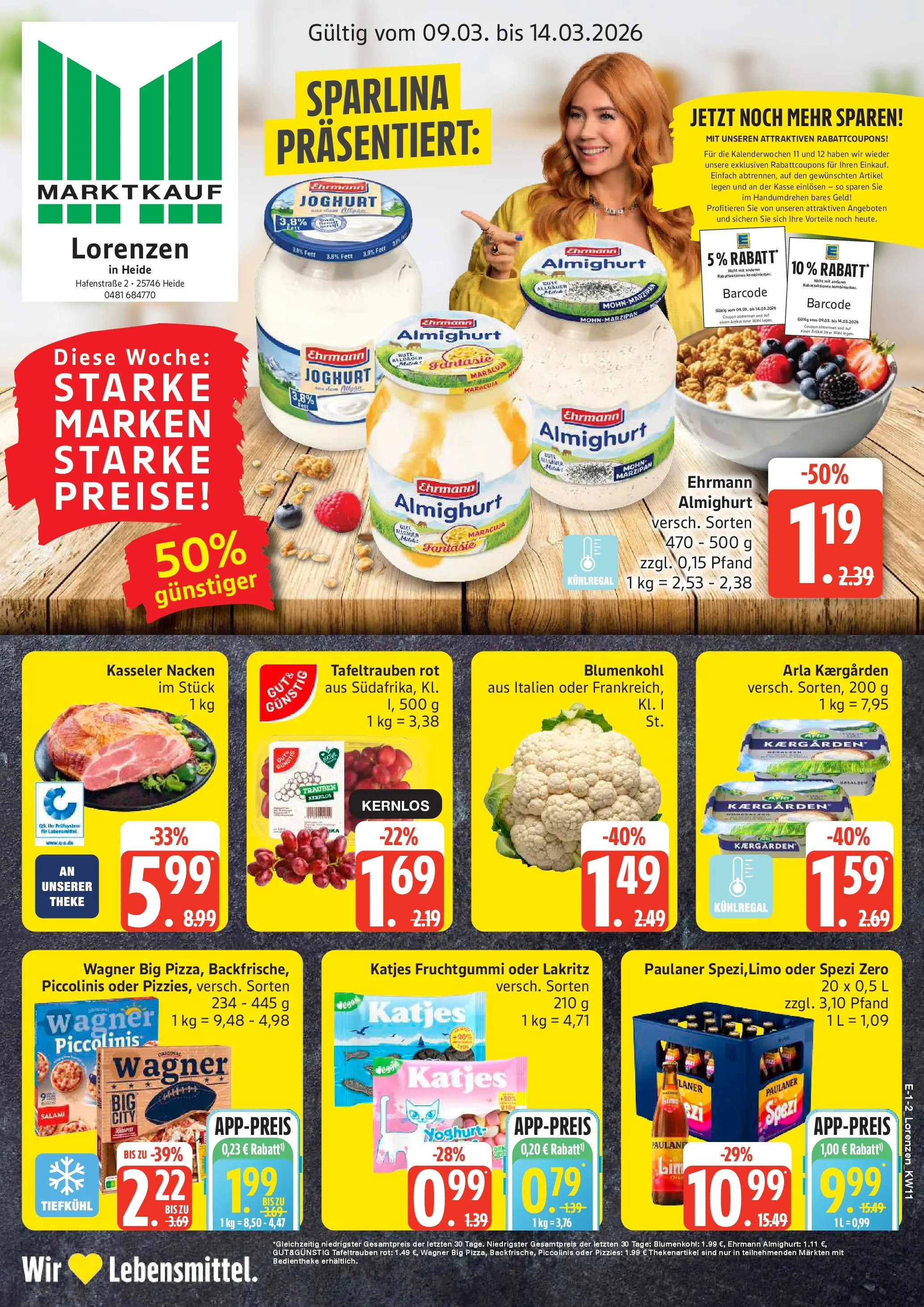 Edeka prospekt Heide	 (ab 09.03.2026) » Angebote Online | Seite: 1 | Produkte: Ehrmann almighurt, Joghurt, Katjes, Kasseler nacken