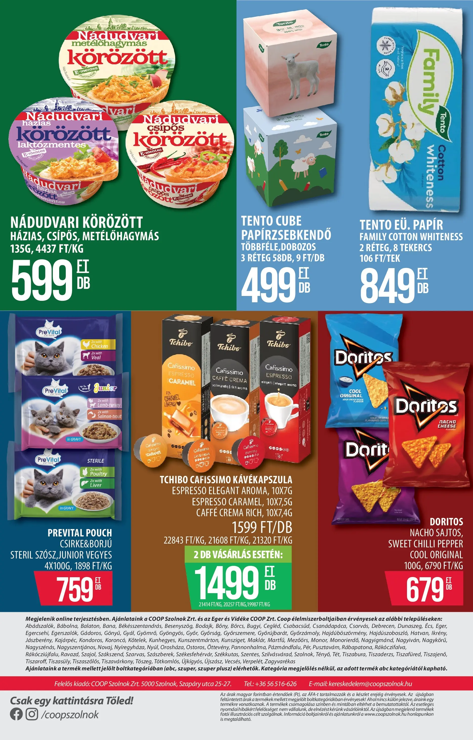 COOP Szolnok akciós újság Székesfehérvár - 2026.03.12. -tól/töl > akció, lapozható szórólap 🛍️ | Oldal: 13 | Termékek: Körözött, Egér, Kávékapszula, Papírzsebkendő