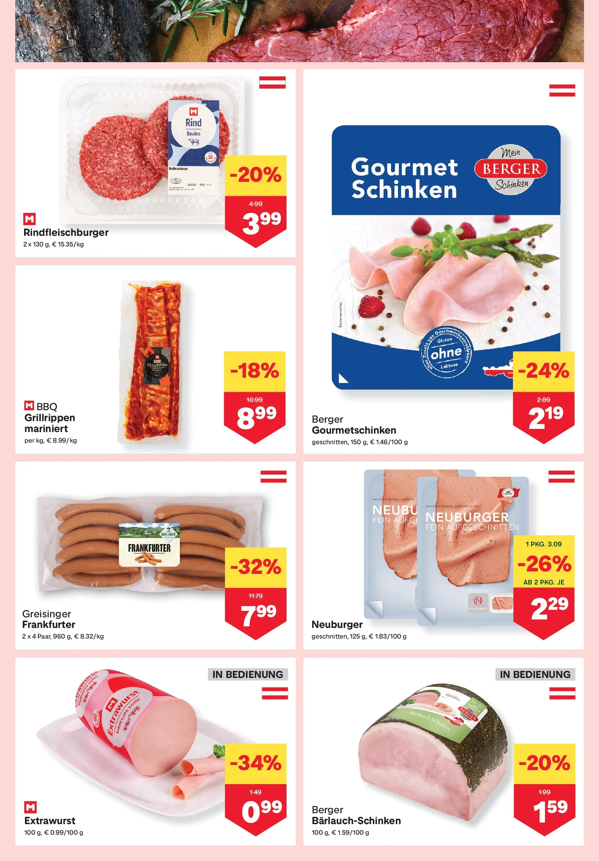 MPREIS Saalbach von 18.03.2026 - Aktuelle Angebote | Seite: 3 | Produkte: Schinken