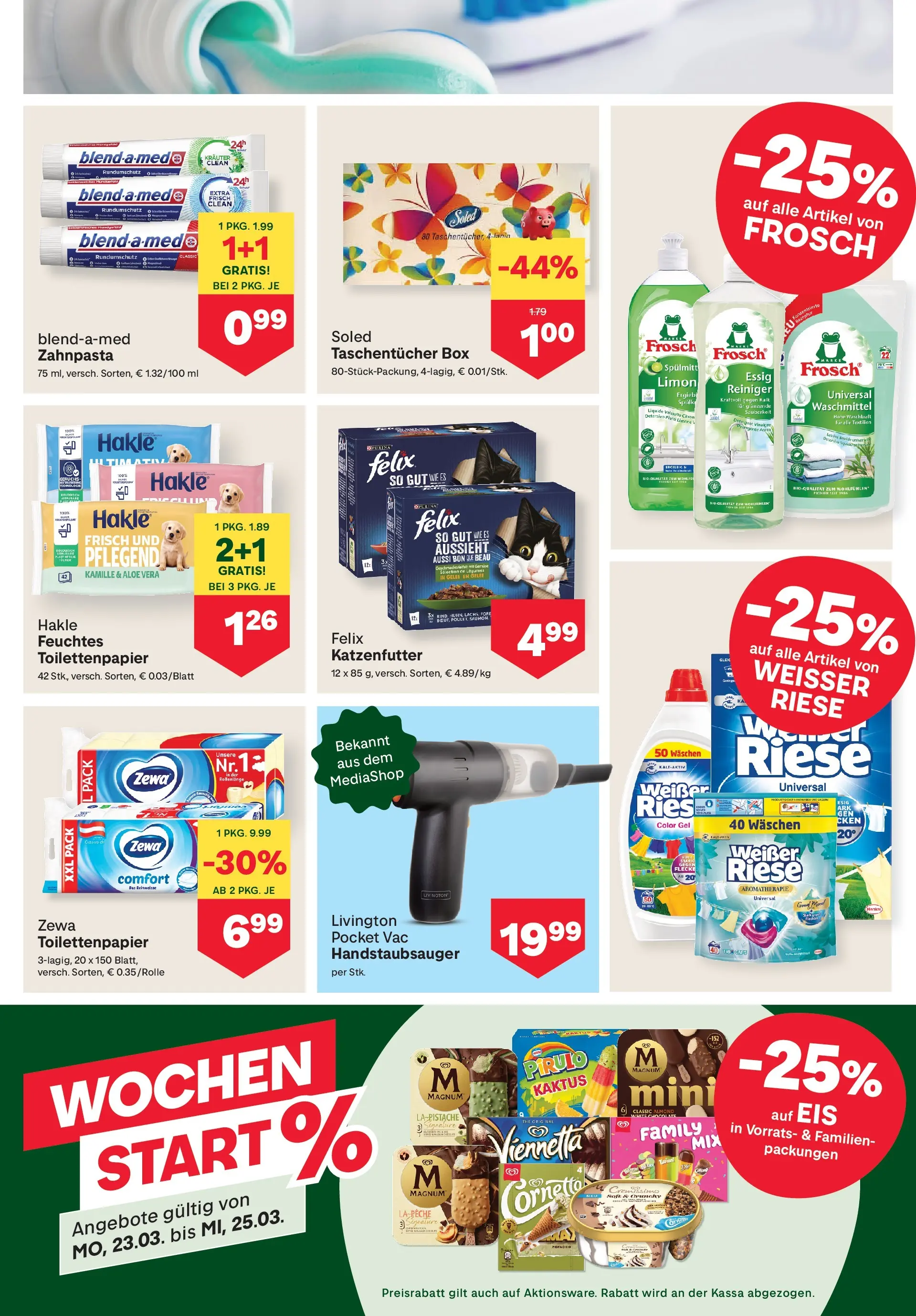 MPREIS Saalbach von 18.03.2026 - Aktuelle Angebote | Seite: 11 | Produkte: Eis, Box, Zahnpasta, Waschmittel