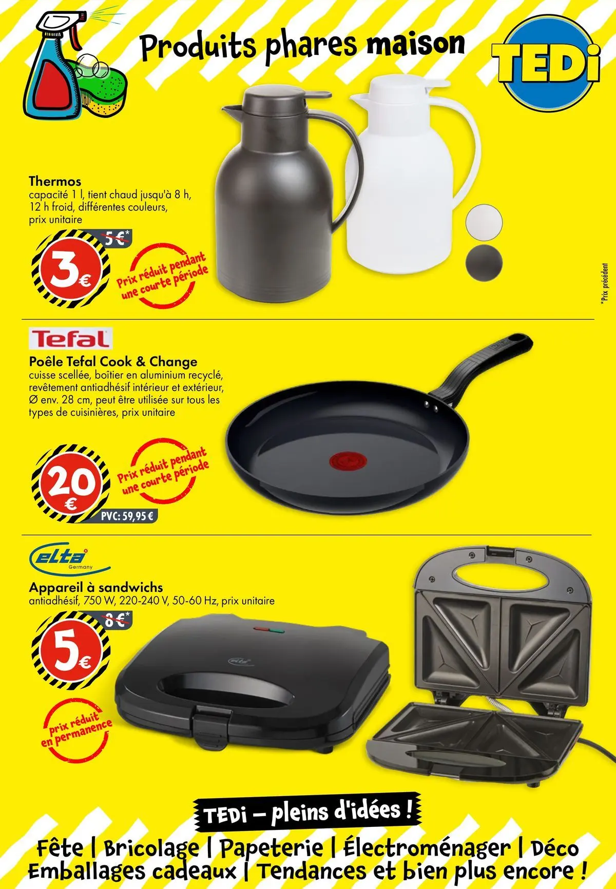 TEDi - TEDi - pleins d'idées à partir du 06/03/2026 - promo en ligne | Page: 9 | Produits: Thermos, Poêle, Tefal