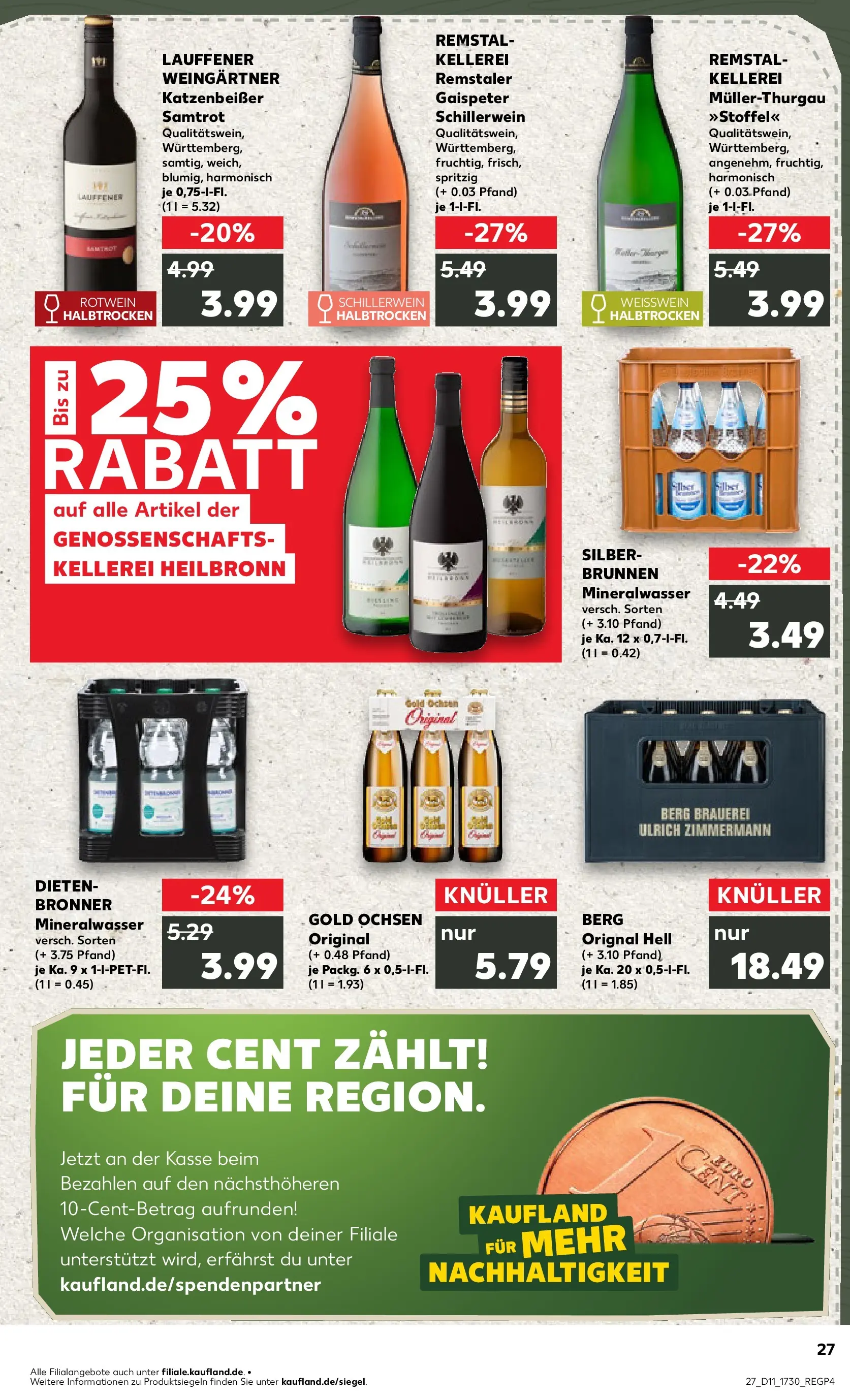 Prospekt Kaufland ab 09.03.2026 » Angebote Online zum Blättern | Seite: 39 | Produkte: Weißwein, Rotwein, Mineralwasser