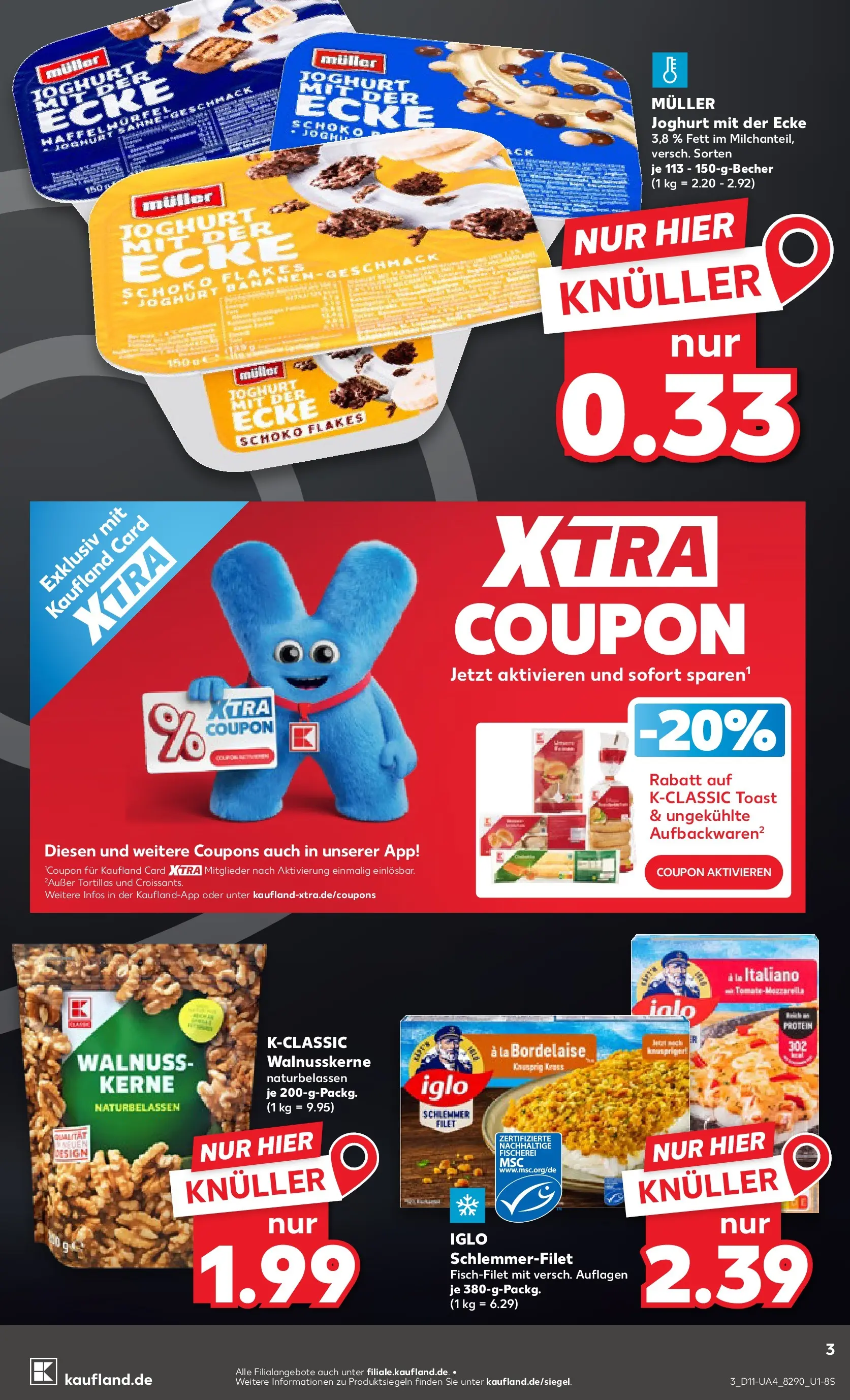 Prospekt Kaufland ab 09.03.2026 » Angebote Online zum Blättern | Seite: 15 | Produkte: Joghurt, Toast, Iglo, Iglo schlemmerfilet