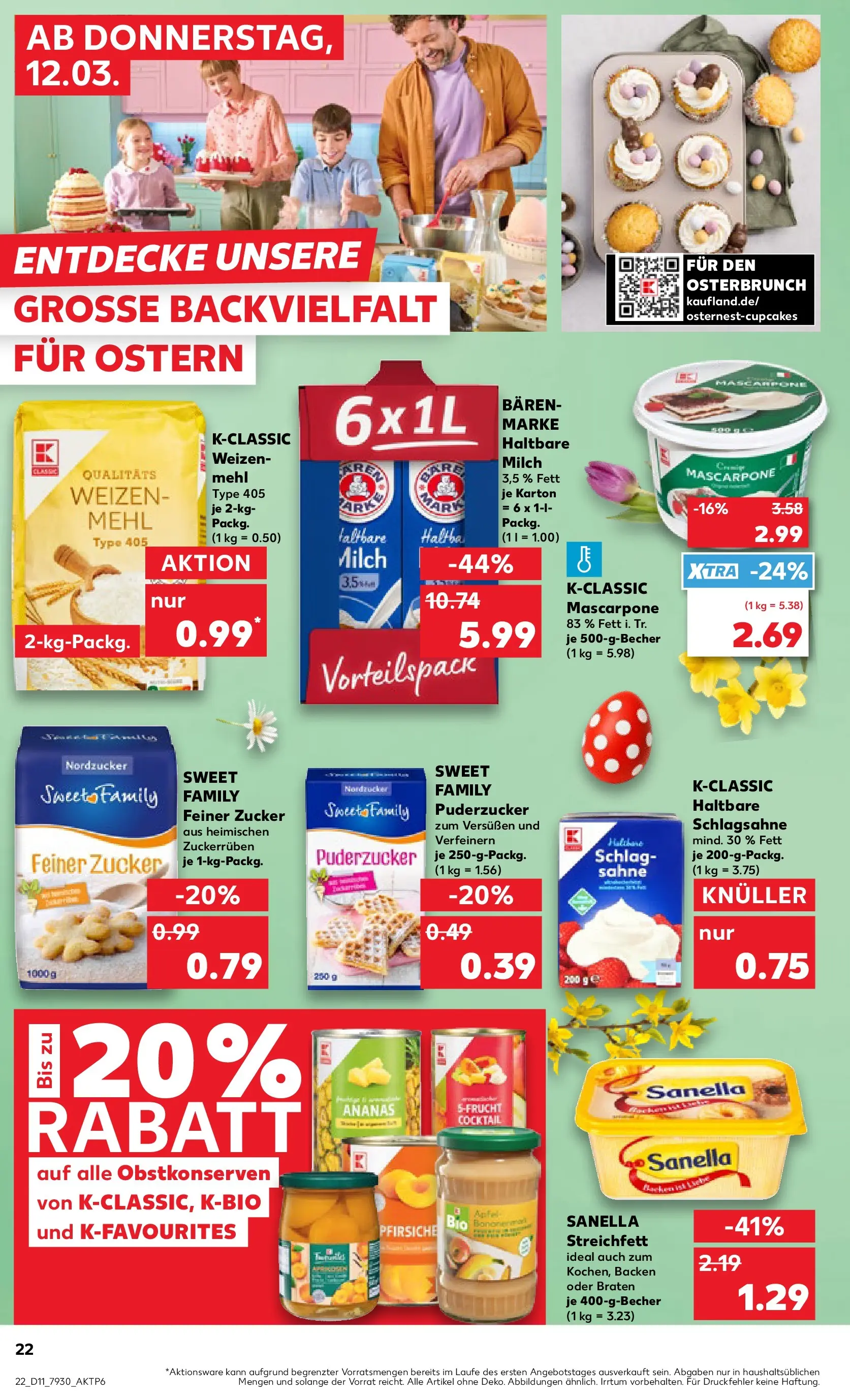 Prospekt Kaufland ab 09.03.2026 » Angebote Online zum Blättern | Seite: 34 | Produkte: Margarine, Mascarpone, Haltbare milch, Ananas