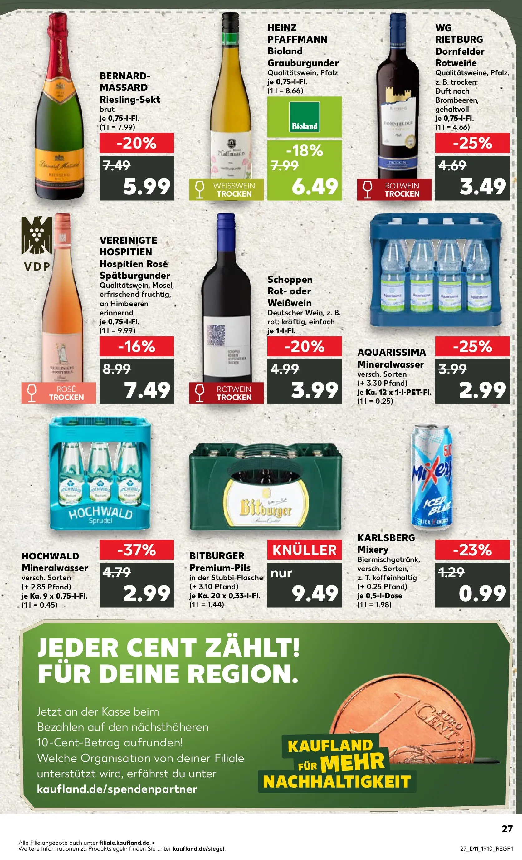 Prospekt Kaufland ab 09.03.2026 » Angebote Online zum Blättern | Seite: 39 | Produkte: Himbeeren, Bitburger, Rotwein, Duft