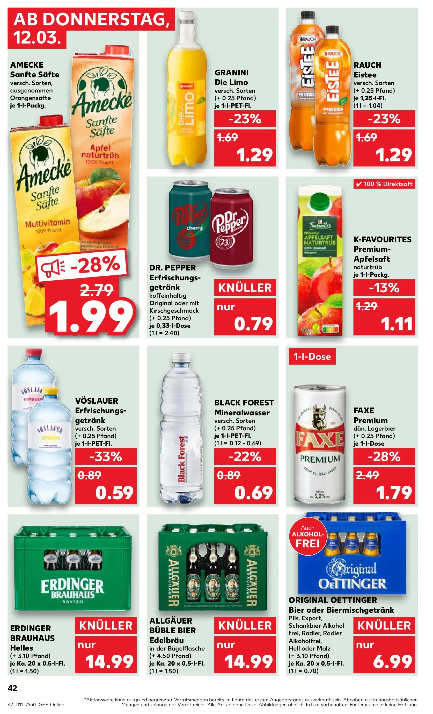 Prospekt Kaufland ab 09.03.2026 » Angebote Online zum Blättern | Seite: 54 | Produkte: Erdinger, Oettinger, Apfelsaft, Apple