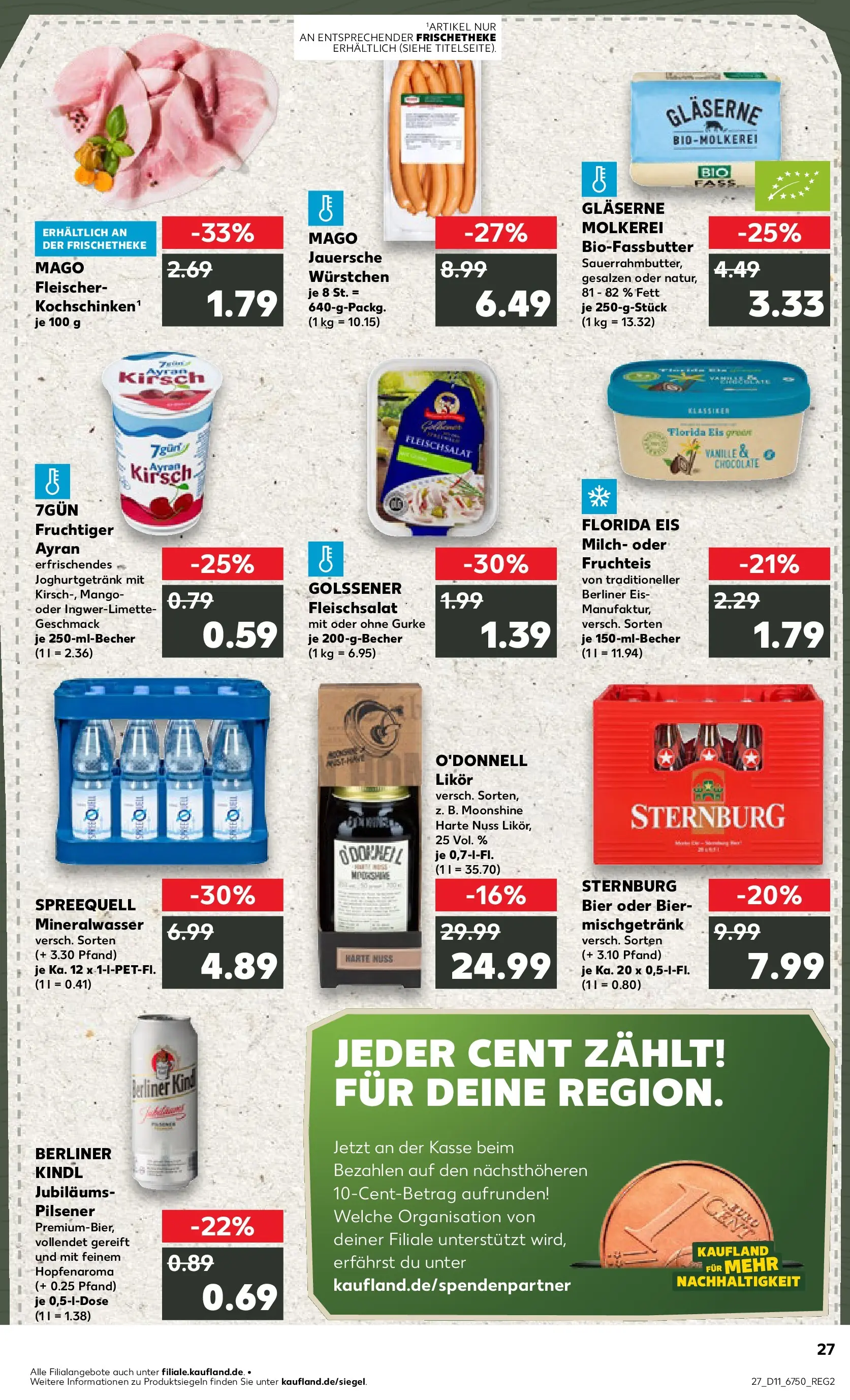 Prospekt Kaufland ab 09.03.2026 » Angebote Online zum Blättern | Seite: 39 | Produkte: Bier, Mineralwasser, Mango, Eis