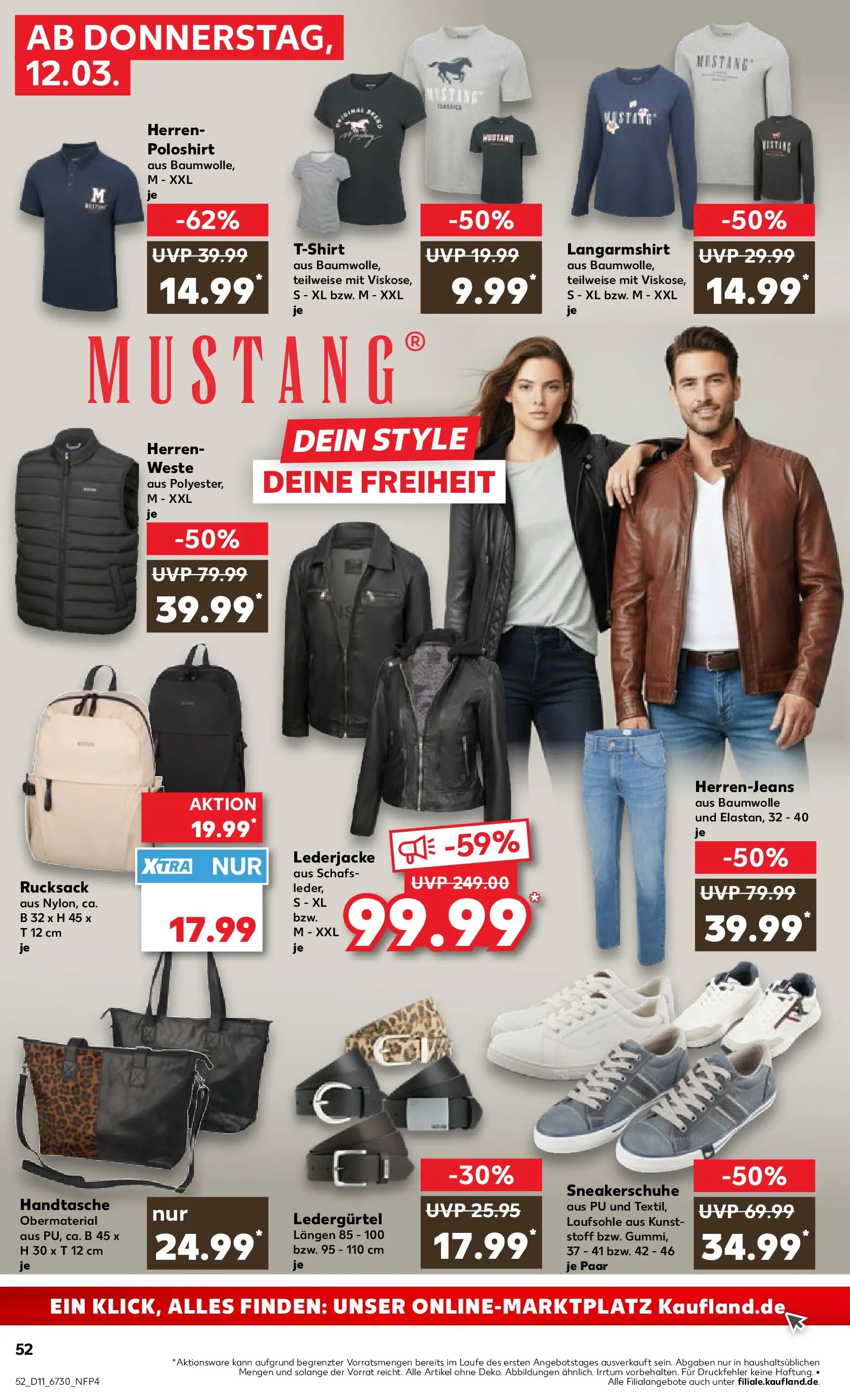 Prospekt Kaufland ab 09.03.2026 » Angebote Online zum Blättern | Seite: 64 | Produkte: Shirt, Weste, Rucksack, Jeans