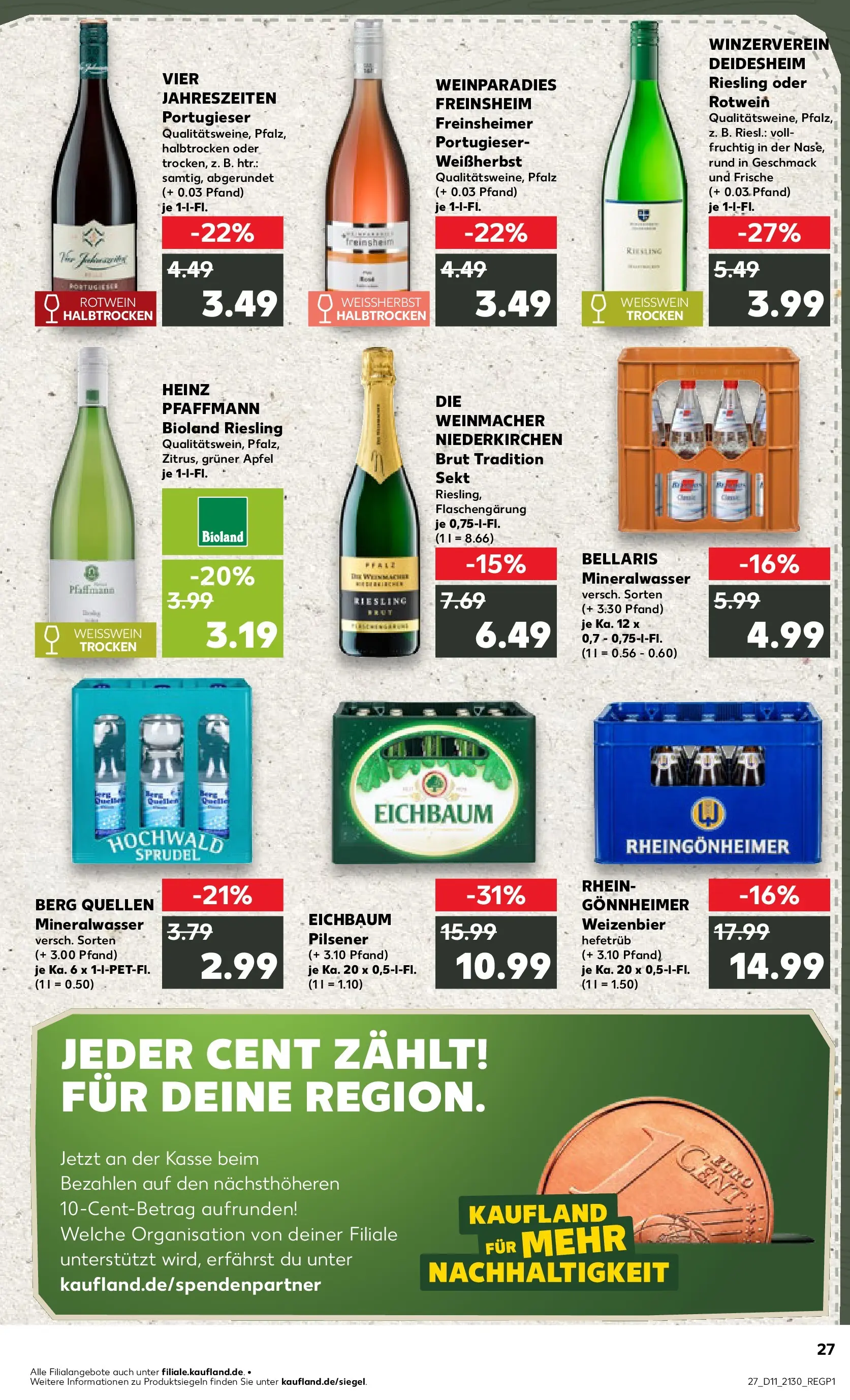 Prospekt Kaufland ab 09.03.2026 » Angebote Online zum Blättern | Seite: 39 | Produkte: Weißwein, Rotwein, Äpfel, Mineralwasser