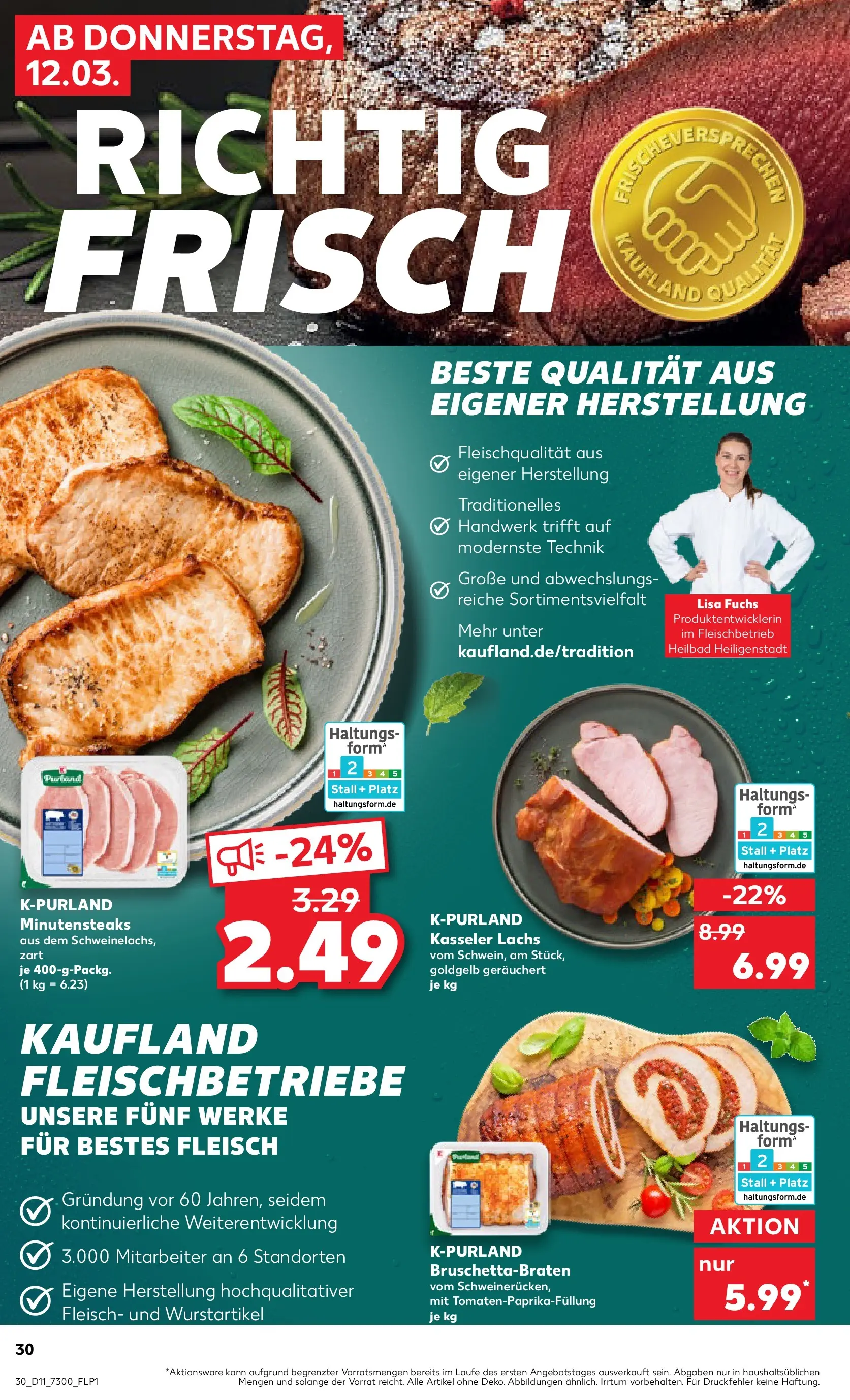 Prospekt Kaufland ab 09.03.2026 » Angebote Online zum Blättern | Seite: 42 | Produkte: Lachs, Steak, Fleisch