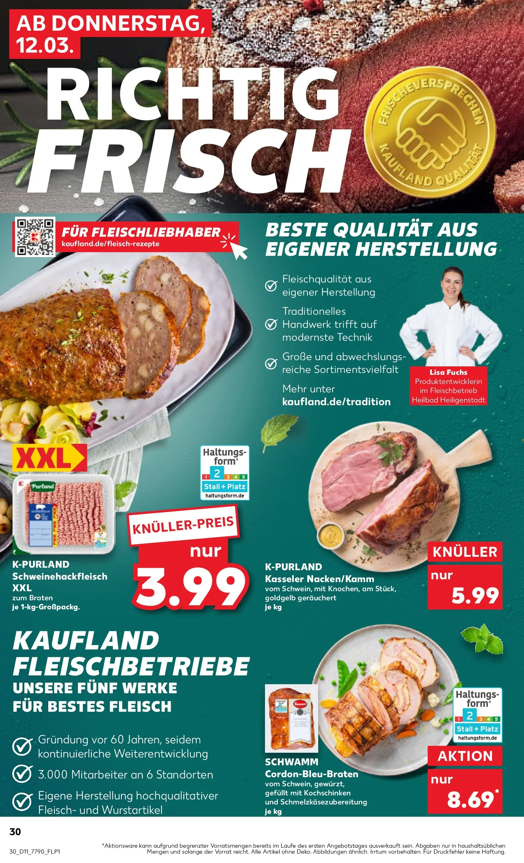 Prospekt Kaufland ab 12.03.2026 » Angebote Online zum Blättern | Seite: 30 | Produkte: Fleisch