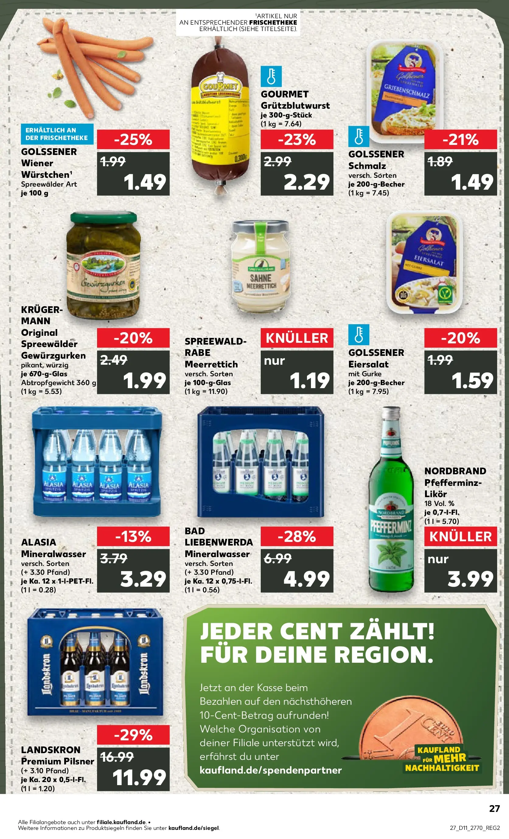 Prospekt Kaufland ab 09.03.2026 » Angebote Online zum Blättern | Seite: 39 | Produkte: Likör, Bad, Mineralwasser, Sahne