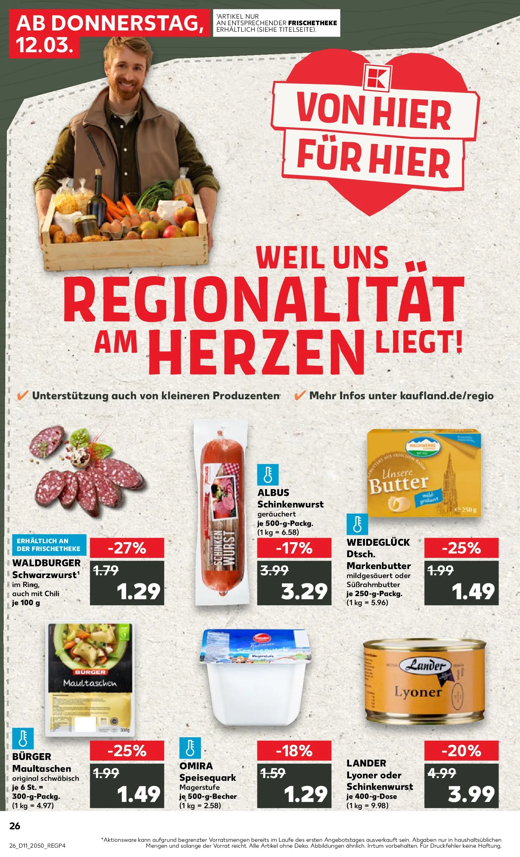 Prospekt Kaufland ab 09.03.2026 » Angebote Online zum Blättern | Seite: 46 | Produkte: Burger, Wurst, Chili, Schinken