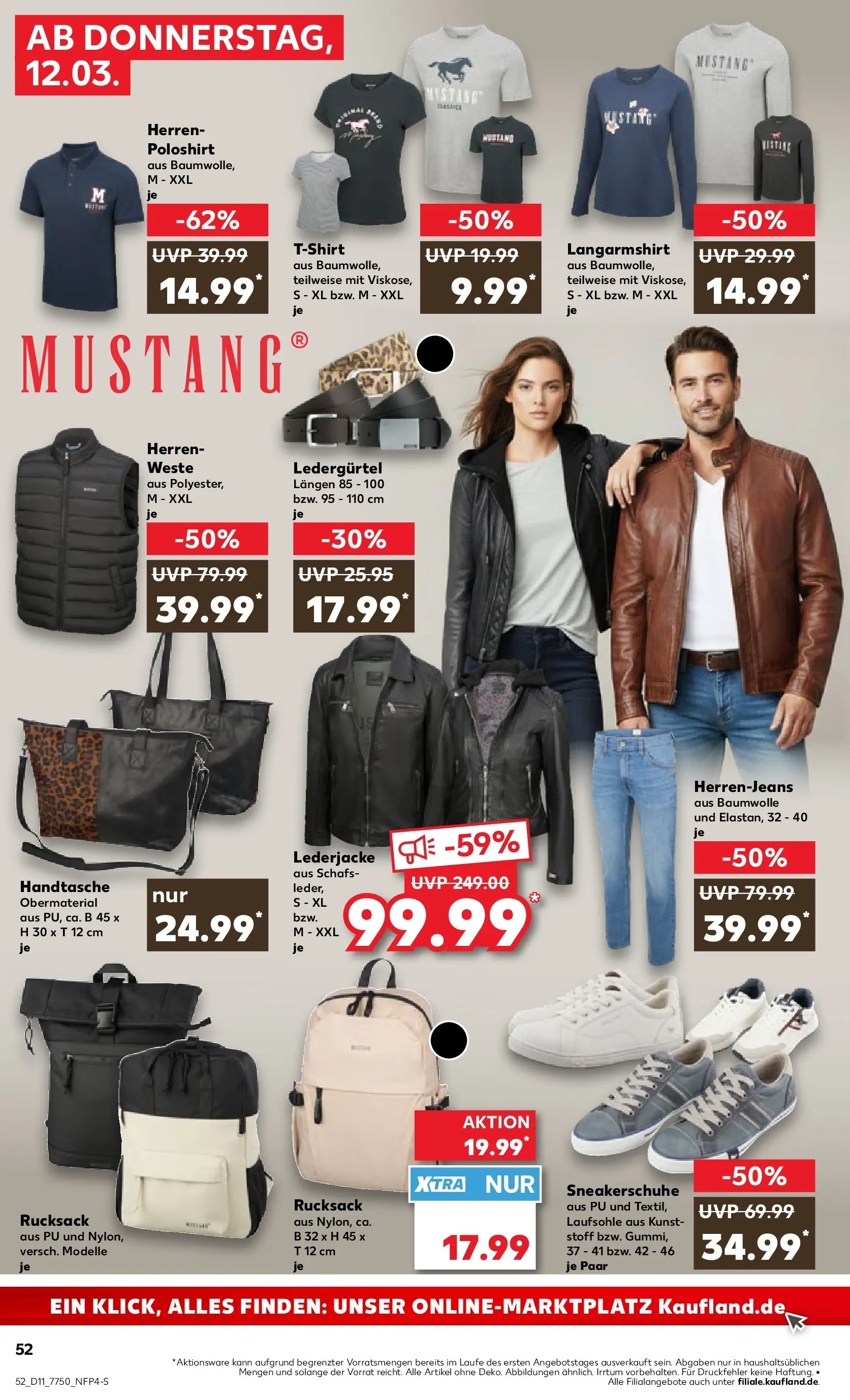 Prospekt Kaufland ab 09.03.2026 » Angebote Online zum Blättern | Seite: 64 | Produkte: T-Shirt, Poloshirt, Rucksack, Jeans
