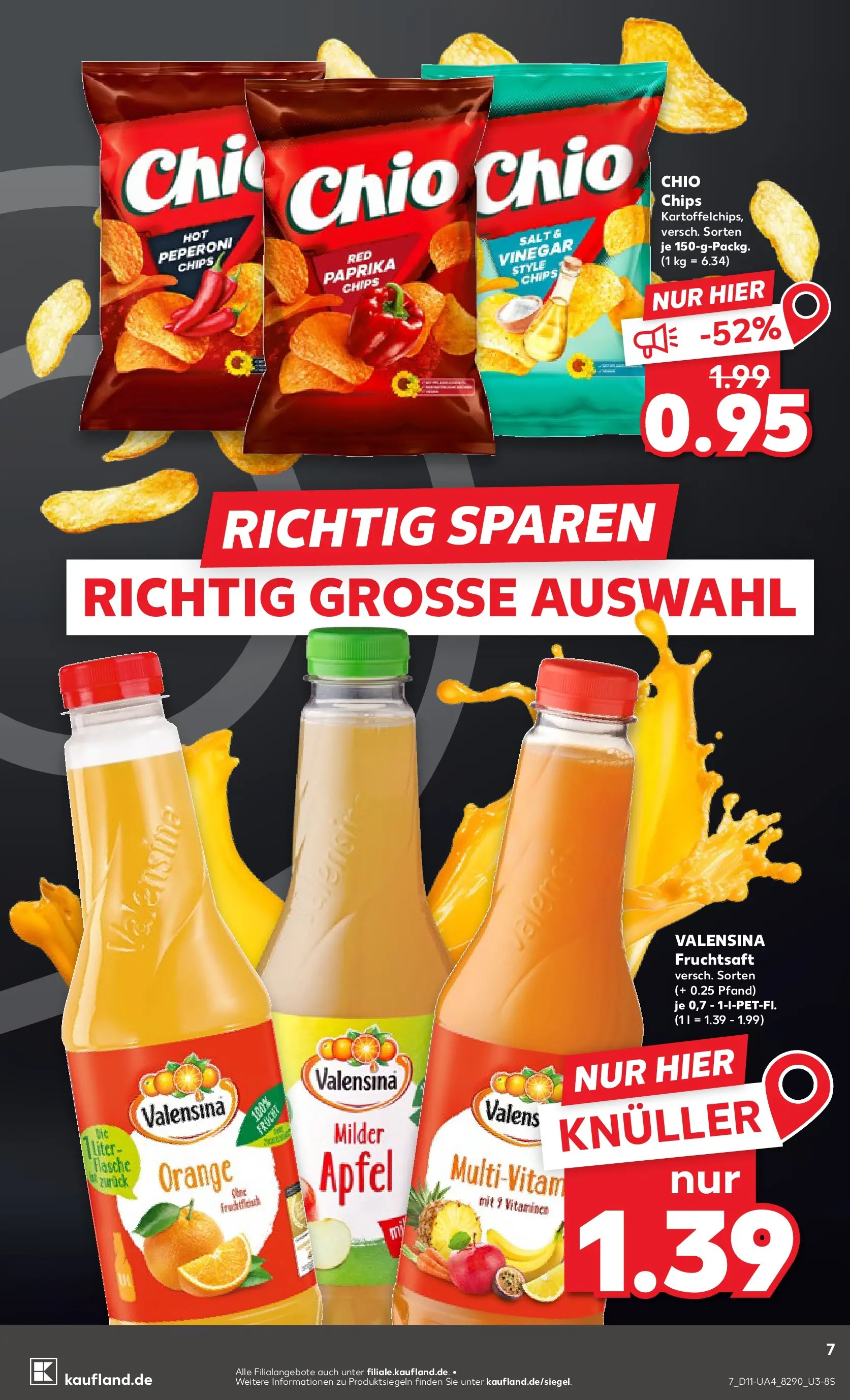Prospekt Kaufland ab 11.03.2026 » Angebote Online zum Blättern | Seite: 7 | Produkte: Valensina, Paprika, Chips, Fruchtsaft