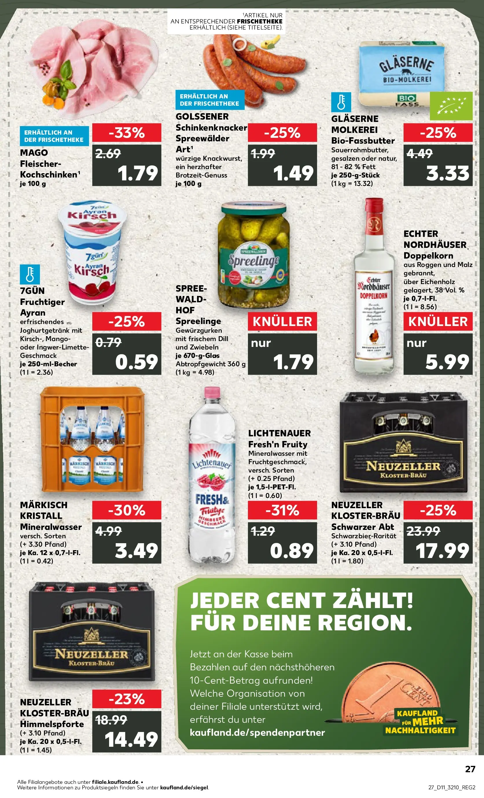 Prospekt Kaufland ab 12.03.2026 » Angebote Online zum Blättern | Seite: 27 | Produkte: Mineralwasser, Zwiebeln, Mango, Dill