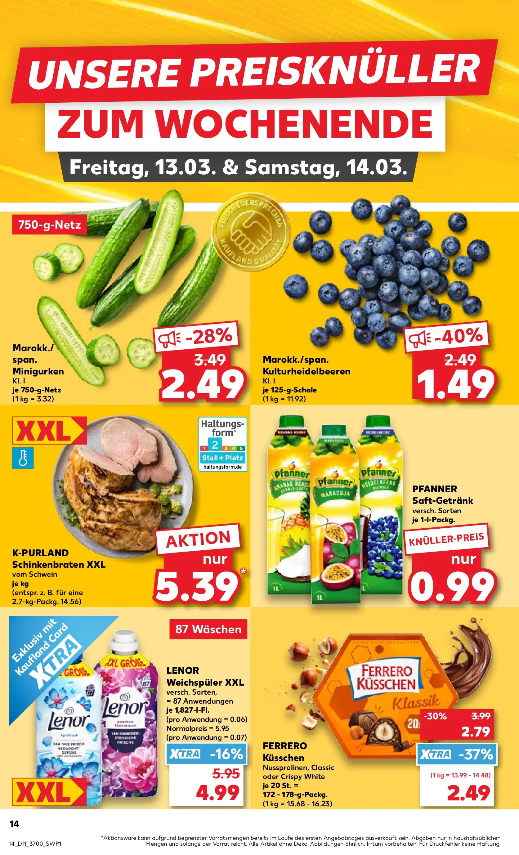 Prospekt Kaufland ab 12.03.2026 » Angebote Online zum Blättern | Seite: 14 | Produkte: Lenor, Weichspüler