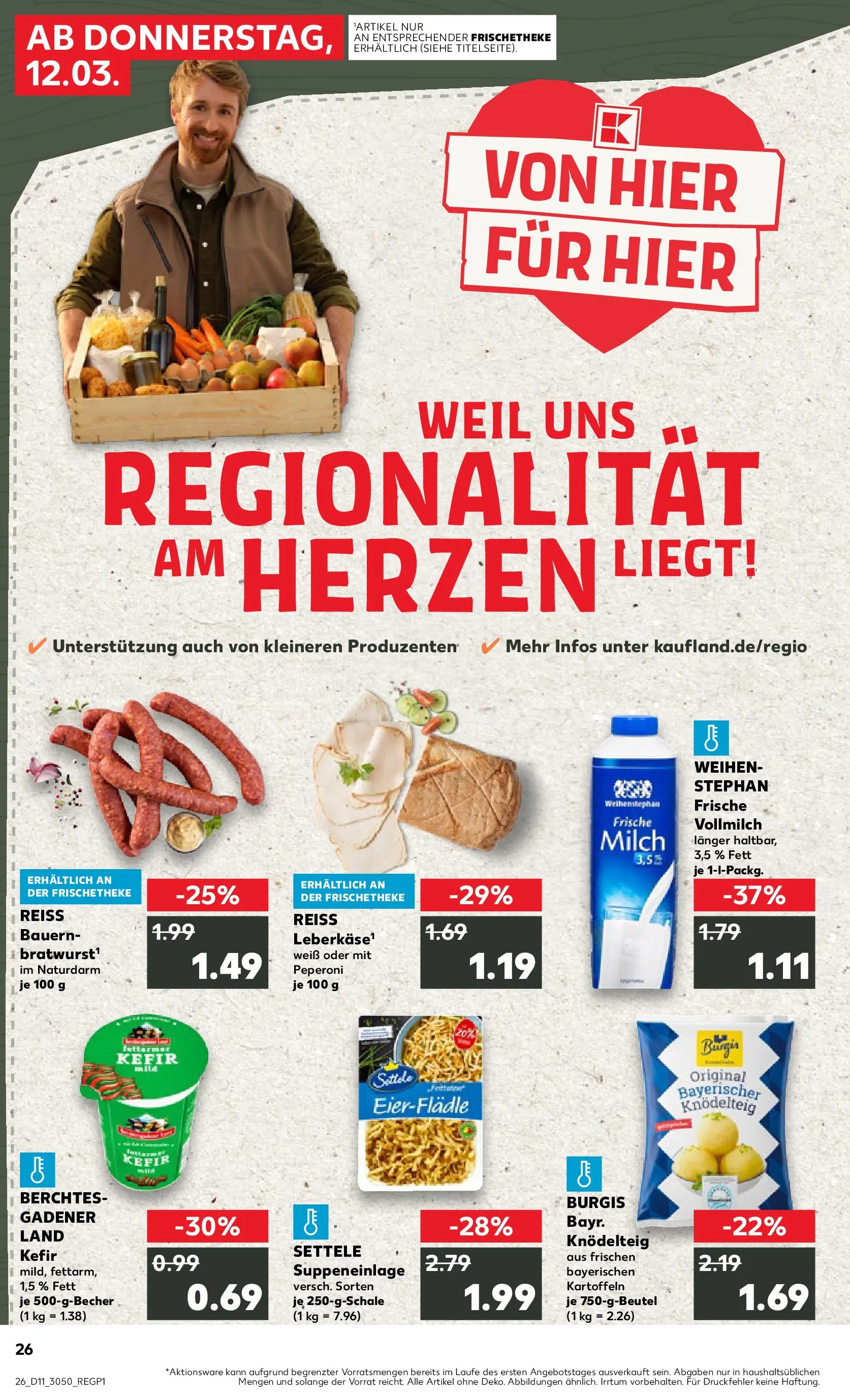 Prospekt Kaufland ab 09.03.2026 » Angebote Online zum Blättern | Seite: 38 | Produkte: Kefir, Milch, Kartoffeln