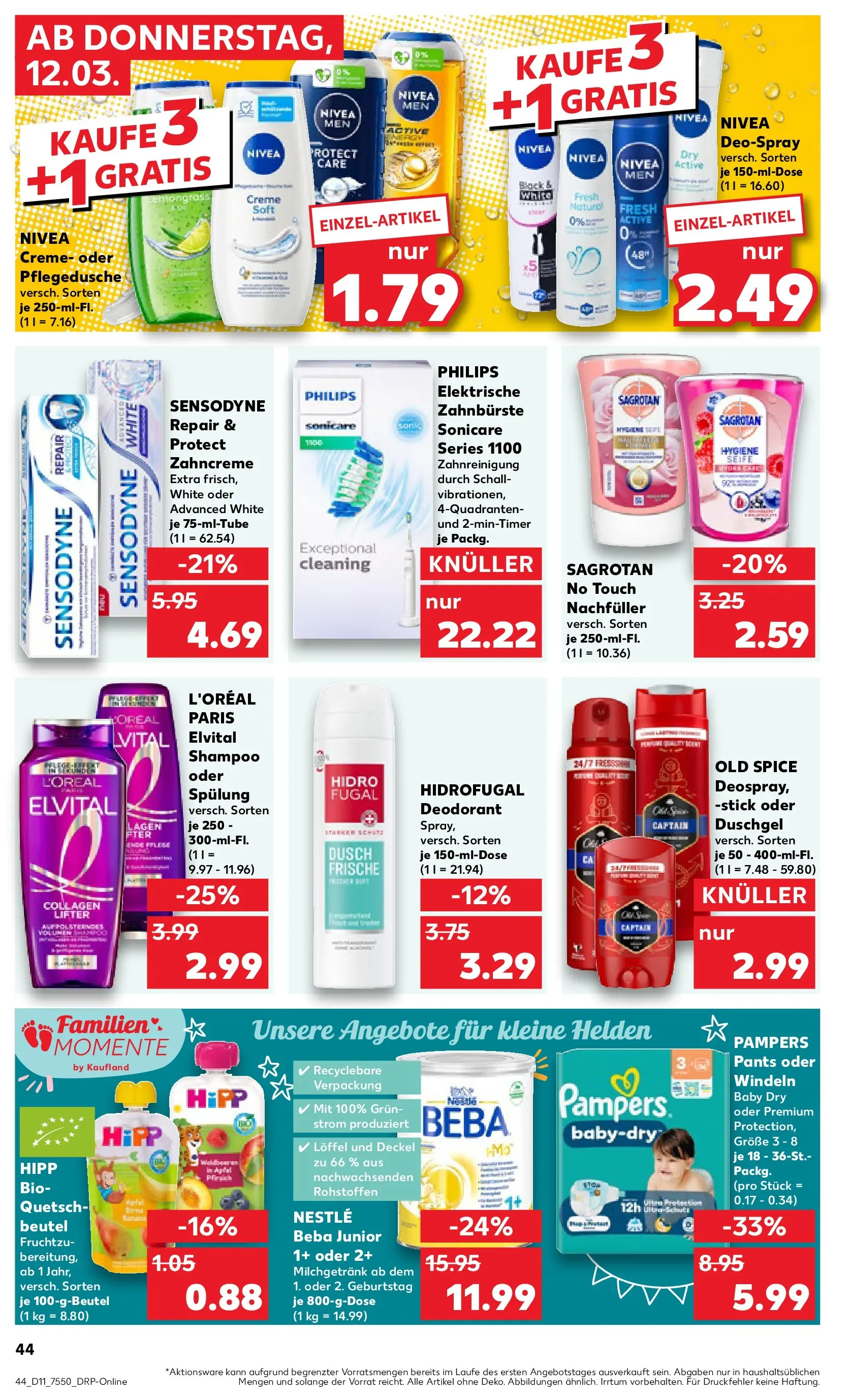 Prospekt Kaufland ab 09.03.2026 » Angebote Online zum Blättern | Seite: 56 | Produkte: Philips, Creme, Seife, Zahnbürste