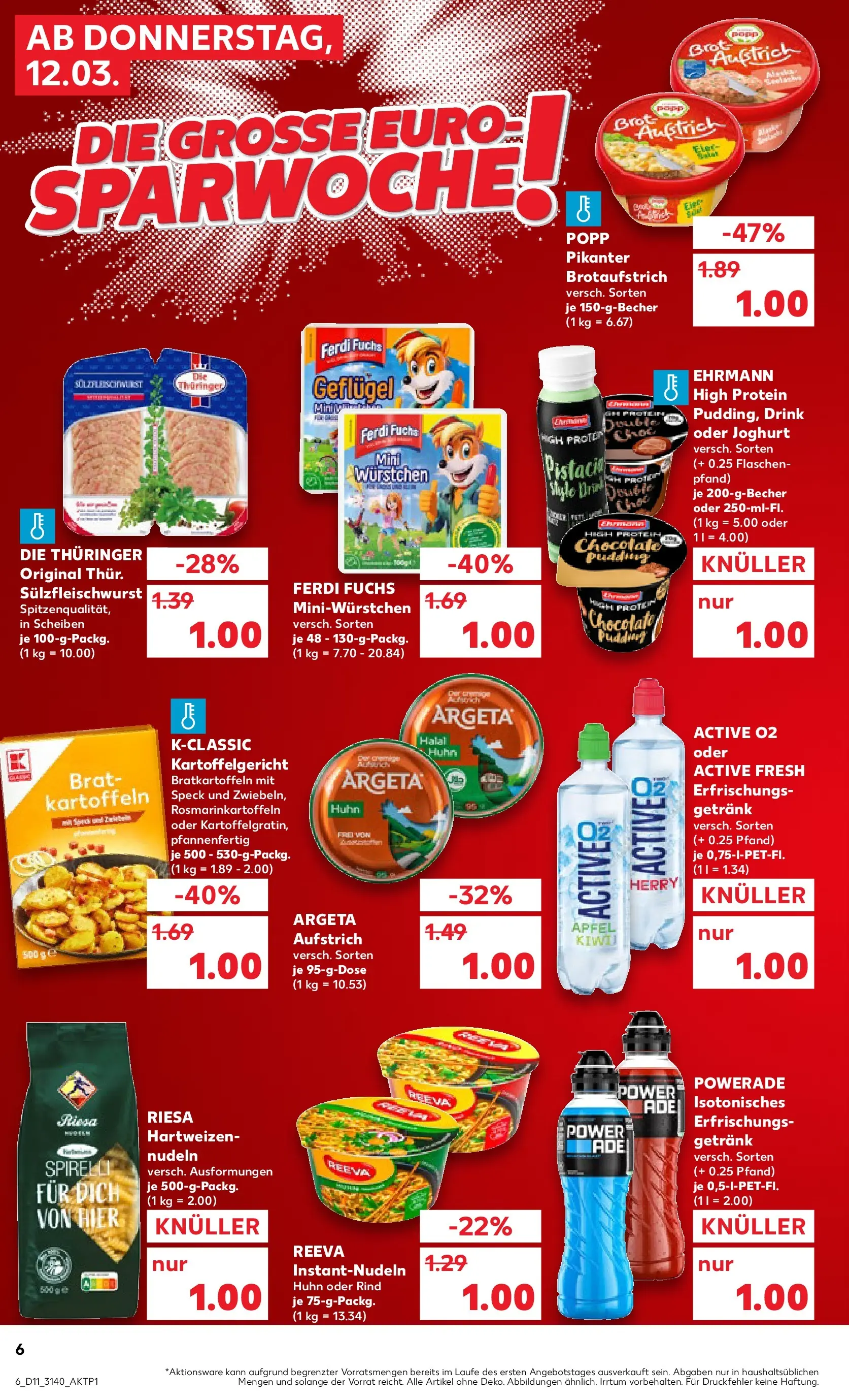 Prospekt Kaufland ab 09.03.2026 » Angebote Online zum Blättern | Seite: 18 | Produkte: Joghurt, Pudding, Pasta, Nudeln
