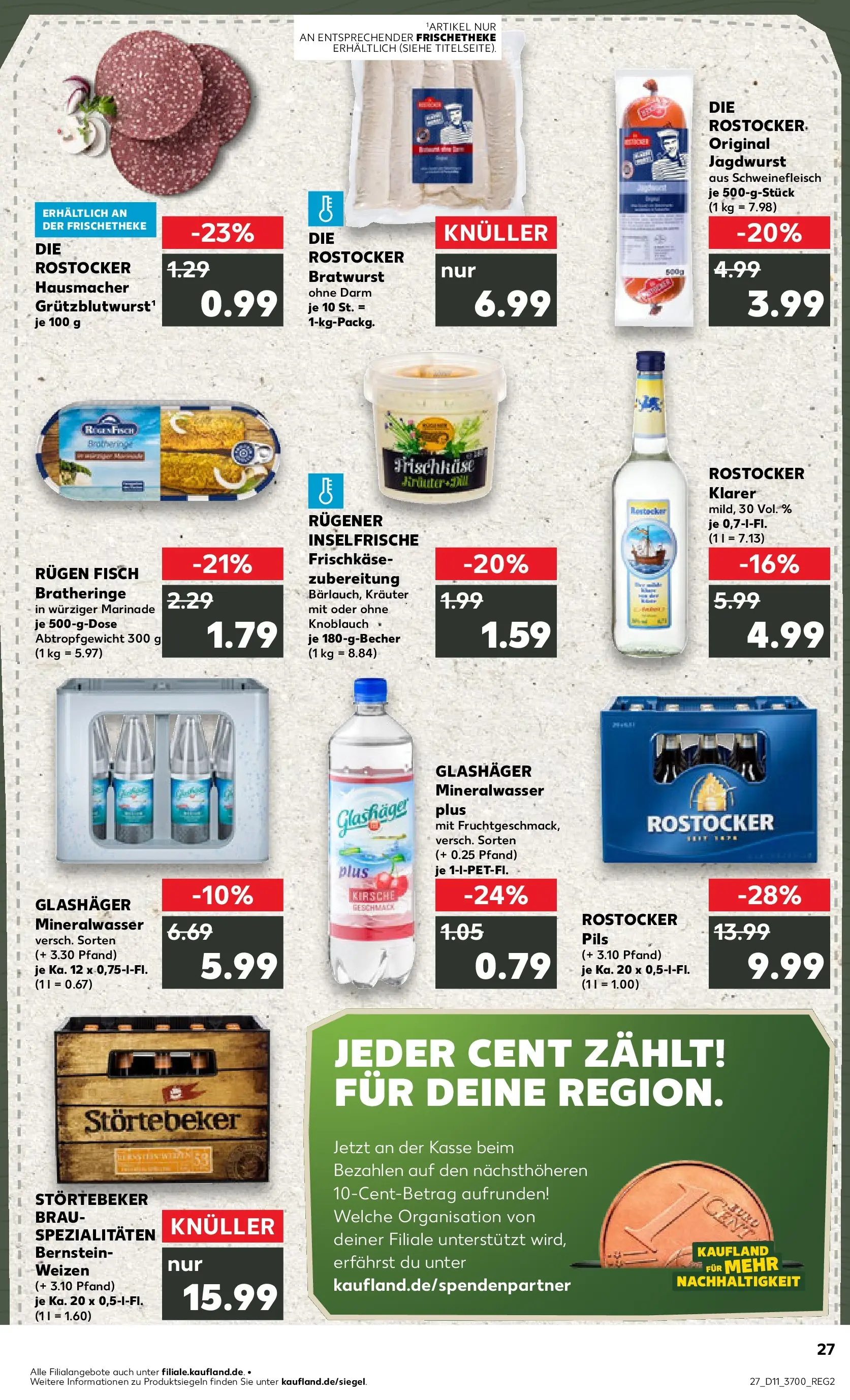 Prospekt Kaufland ab 12.03.2026 » Angebote Online zum Blättern | Seite: 27 | Produkte: Pils, Bratwurst, Fisch, Frischkase