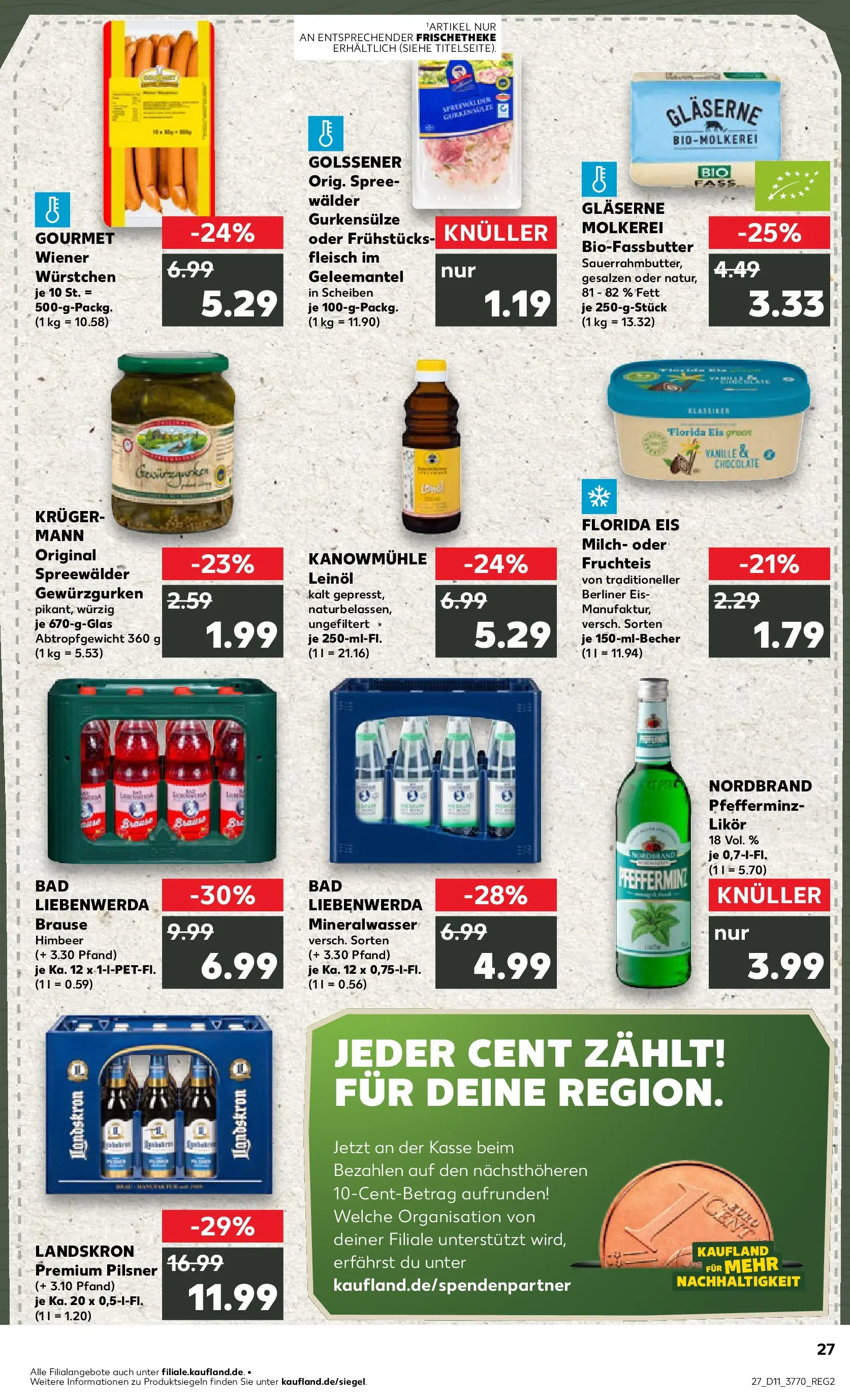 Prospekt Kaufland ab 09.03.2026 » Angebote Online zum Blättern | Seite: 39 | Produkte: Berliner, Wiener wurstchen, Milch, Fleisch