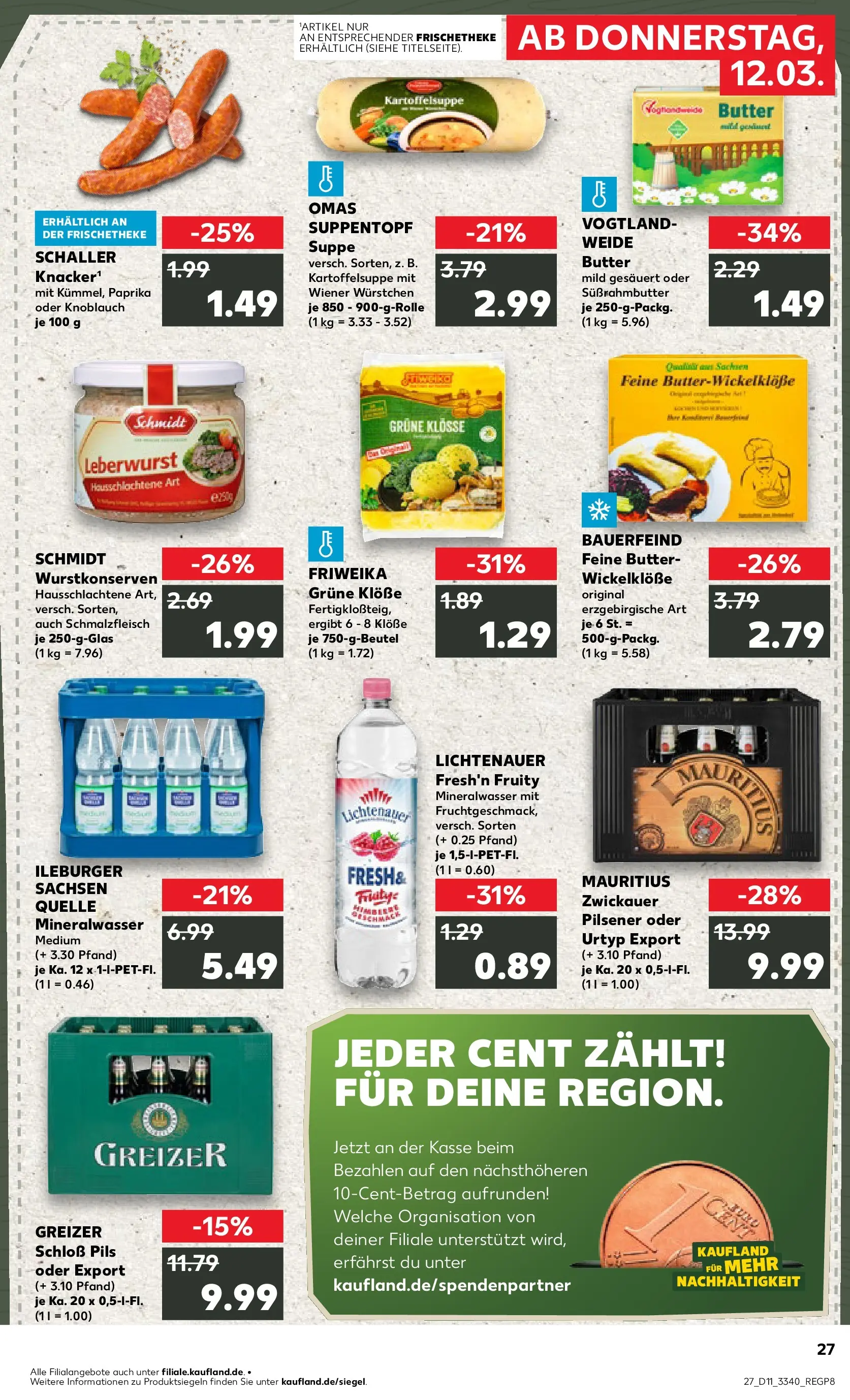 Prospekt Kaufland ab 09.03.2026 » Angebote Online zum Blättern | Seite: 39 | Produkte: Butter, Pils, Mineralwasser, Paprika