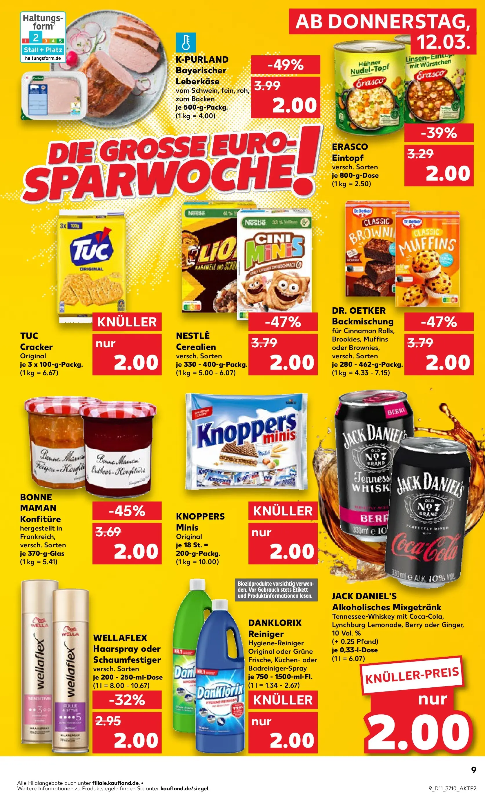 Prospekt Kaufland ab 09.03.2026 » Angebote Online zum Blättern | Seite: 21 | Produkte: Haarspray, Knoppers, Kuchen, Leberkase