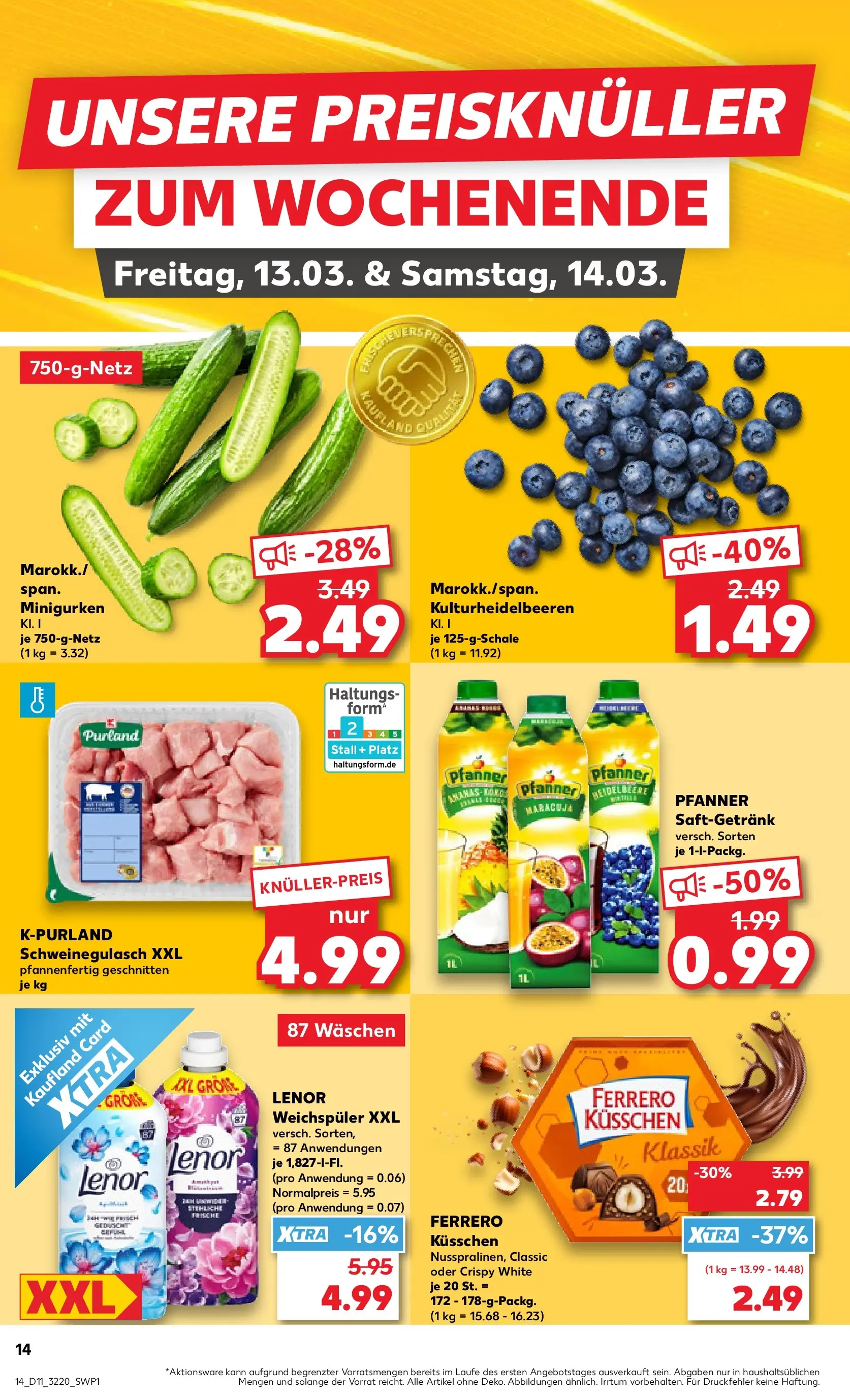 Prospekt Kaufland ab 09.03.2026 » Angebote Online zum Blättern | Seite: 26 | Produkte: Schweinegulasch, Lenor, Weichspüler