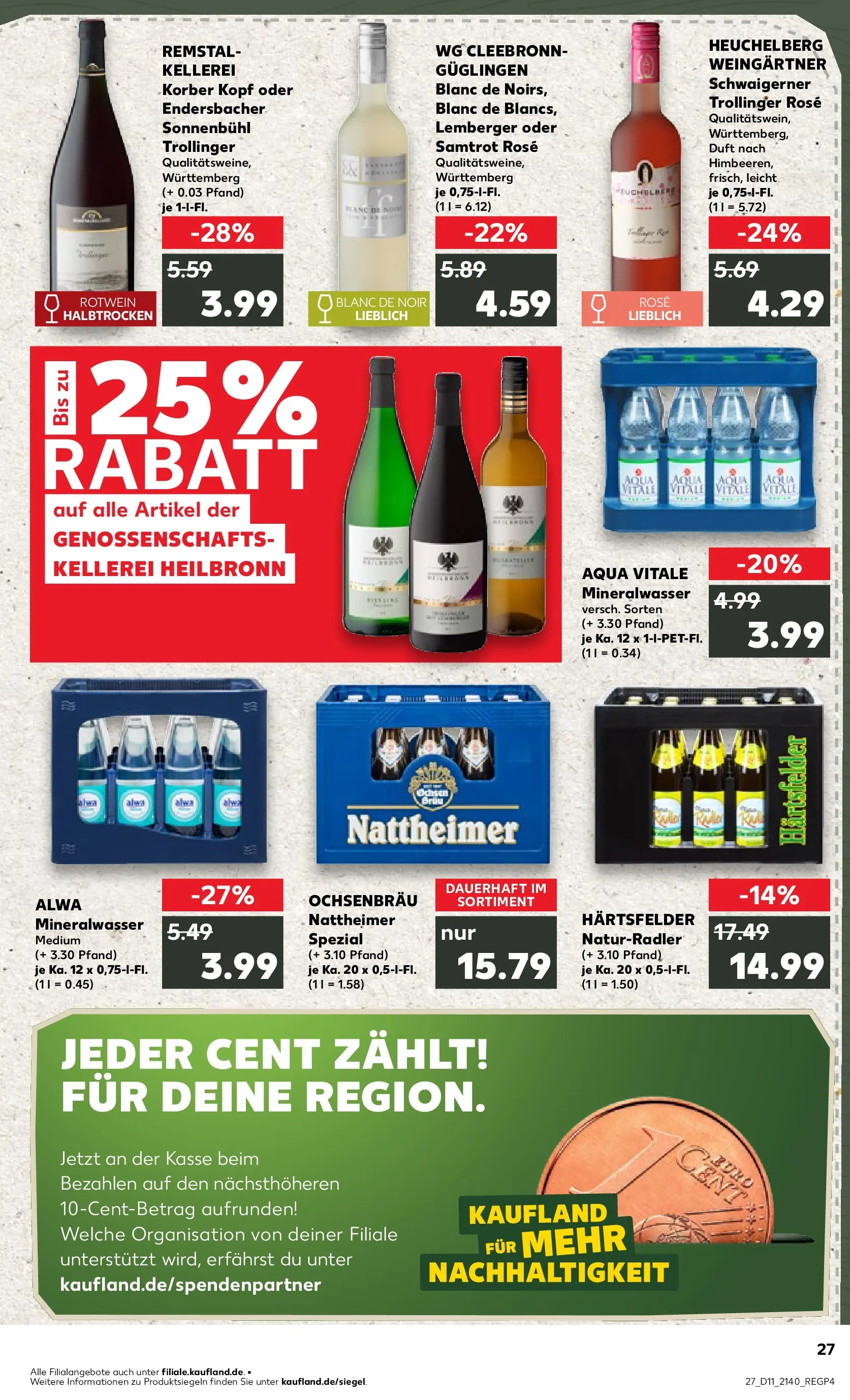 Prospekt Kaufland ab 09.03.2026 » Angebote Online zum Blättern | Seite: 39 | Produkte: Rotwein, Duft, Mineralwasser, Radler