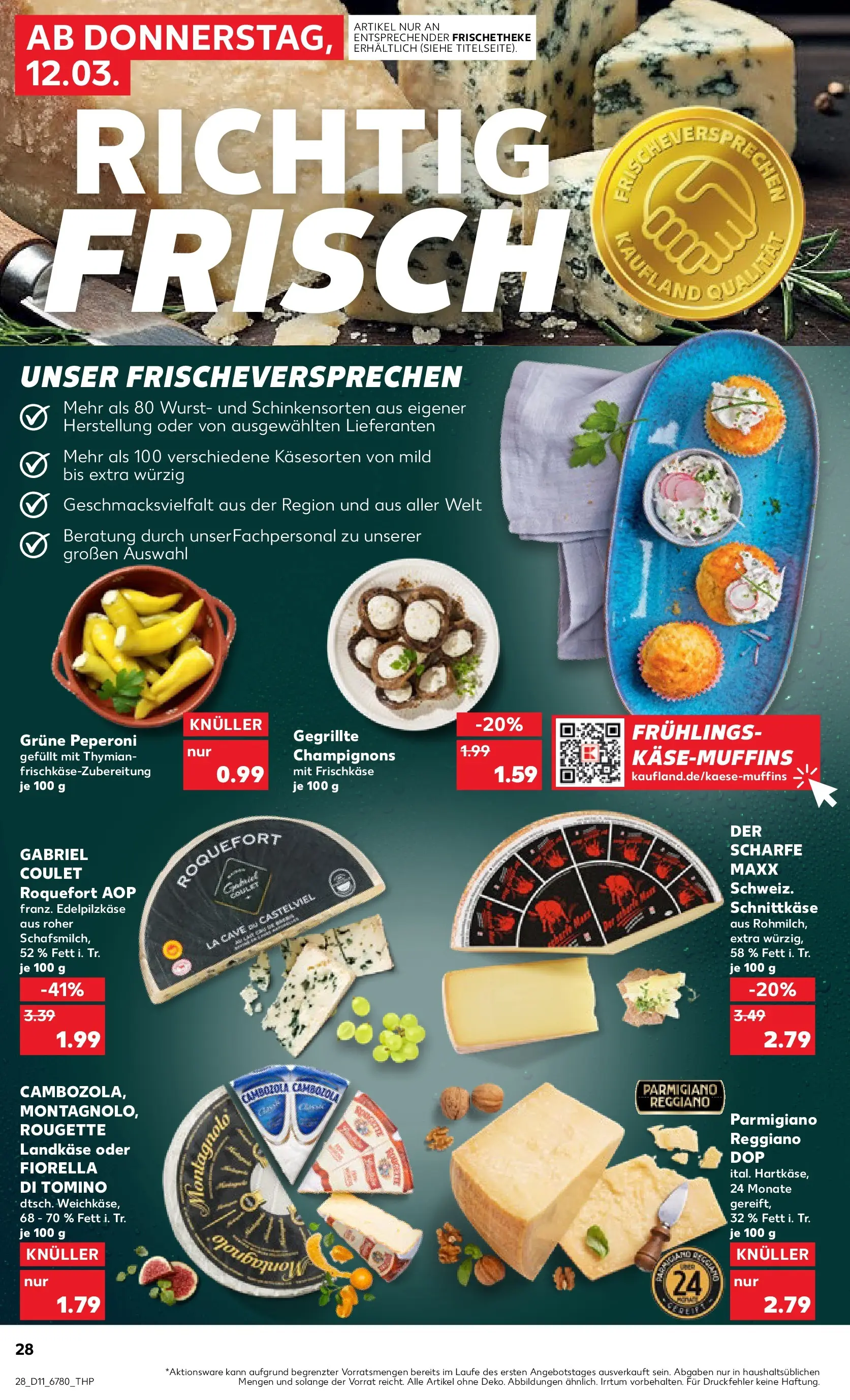Prospekt Kaufland ab 12.03.2026 » Angebote Online zum Blättern | Seite: 28 | Produkte: Champignons, Wurst, Frischkase