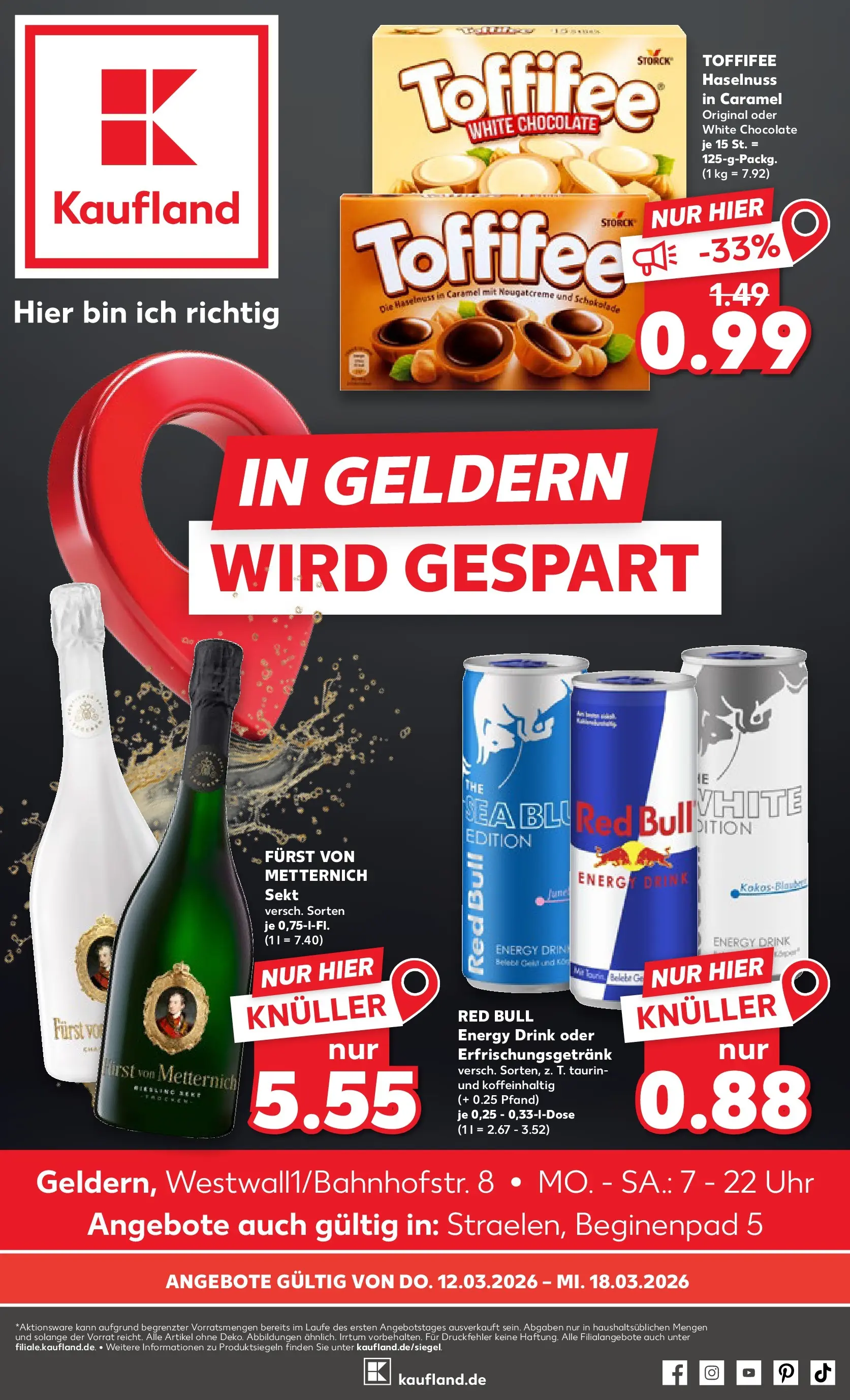Prospekt Kaufland ab 09.03.2026 » Angebote Online zum Blättern | Seite: 13 | Produkte: Furst von metternich, Energy, Toffifee, Uhr