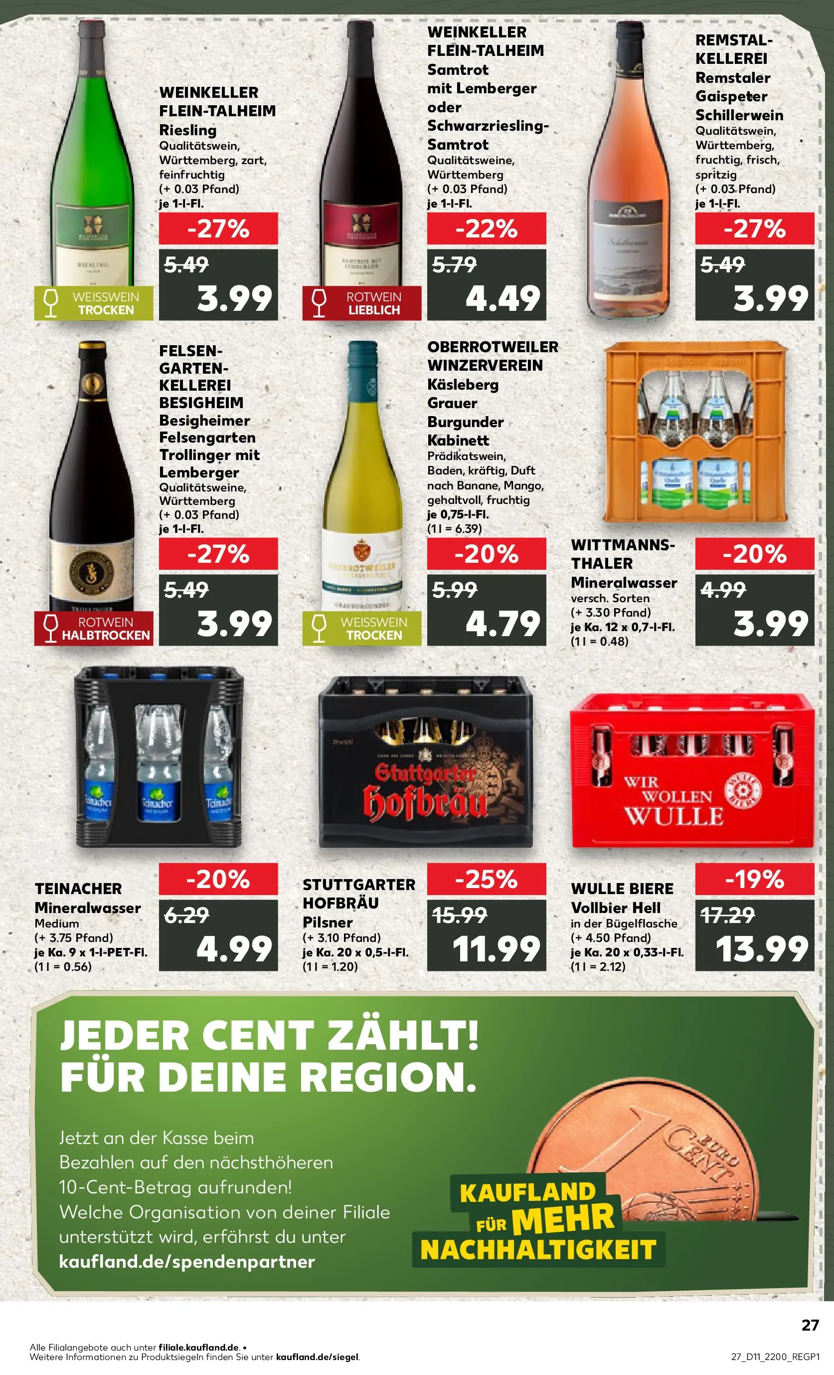 Prospekt Kaufland ab 09.03.2026 » Angebote Online zum Blättern | Seite: 39 | Produkte: Weißwein, Rotwein, Duft, Mineralwasser