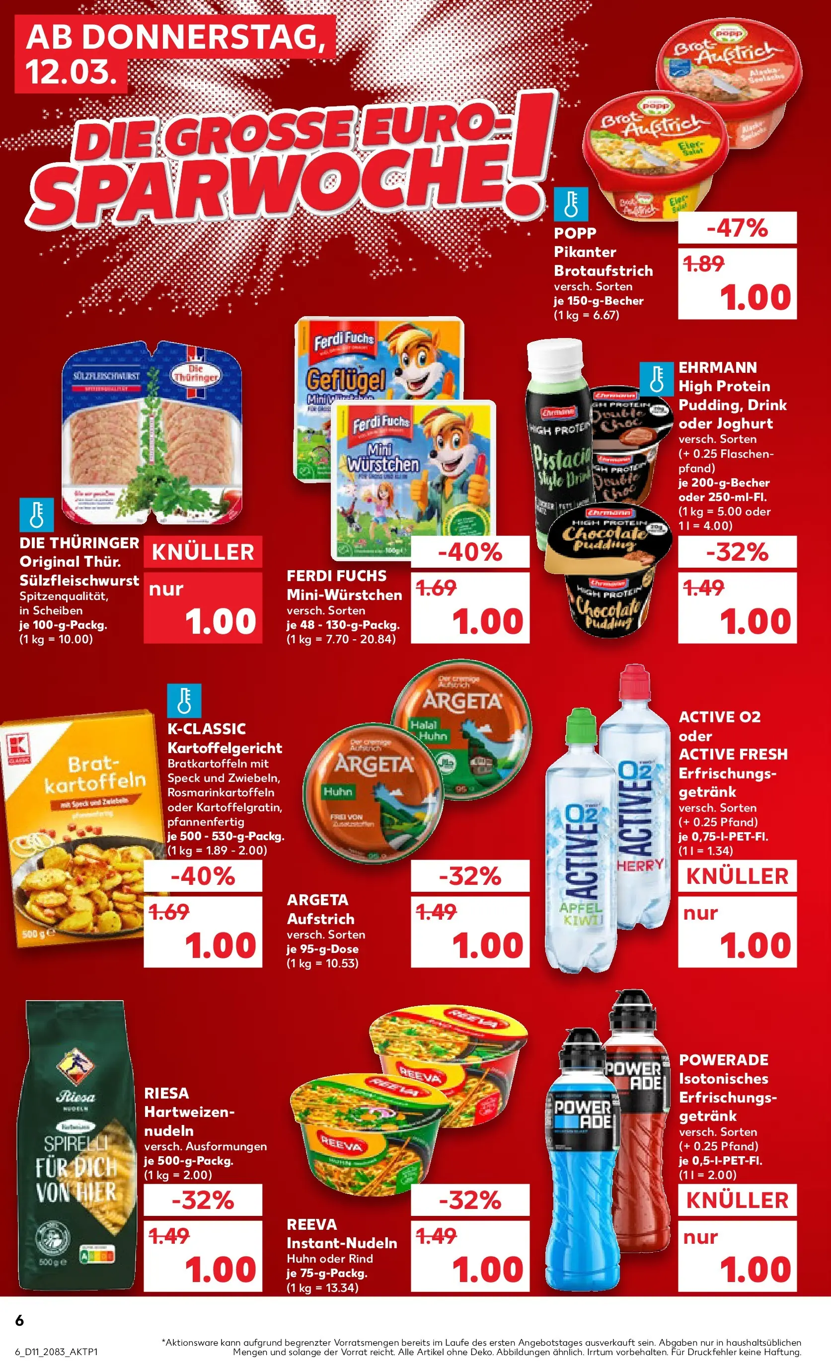 Prospekt Kaufland ab 09.03.2026 » Angebote Online zum Blättern | Seite: 18 | Produkte: Joghurt, Pudding, Kartoffeln, Nudeln