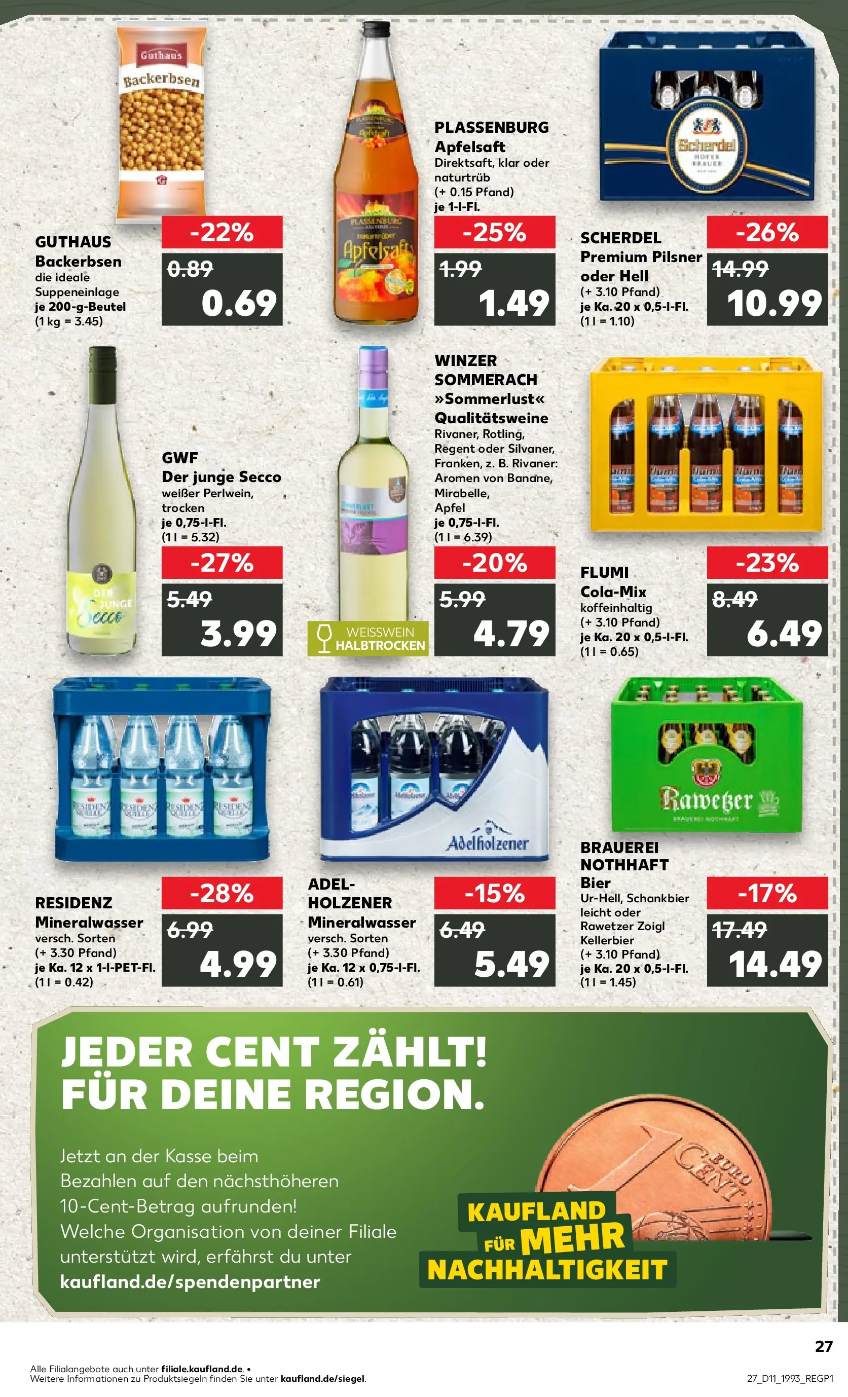 Prospekt Kaufland ab 12.03.2026 » Angebote Online zum Blättern | Seite: 27 | Produkte: Bier, Weißwein, Mineralwasser, Apple