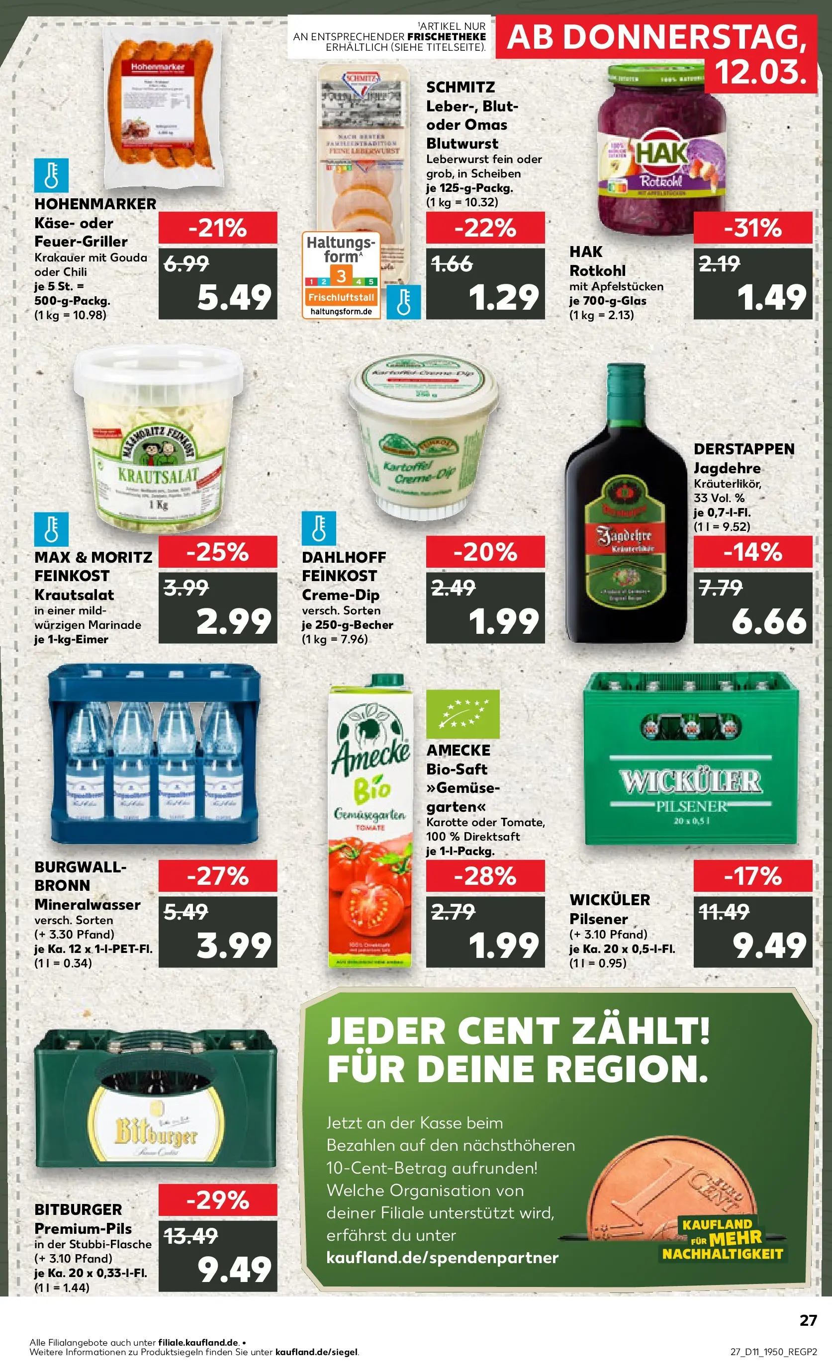 Prospekt Kaufland ab 09.03.2026 » Angebote Online zum Blättern | Seite: 47 | Produkte: Bitburger, Käse, Mineralwasser, Chili