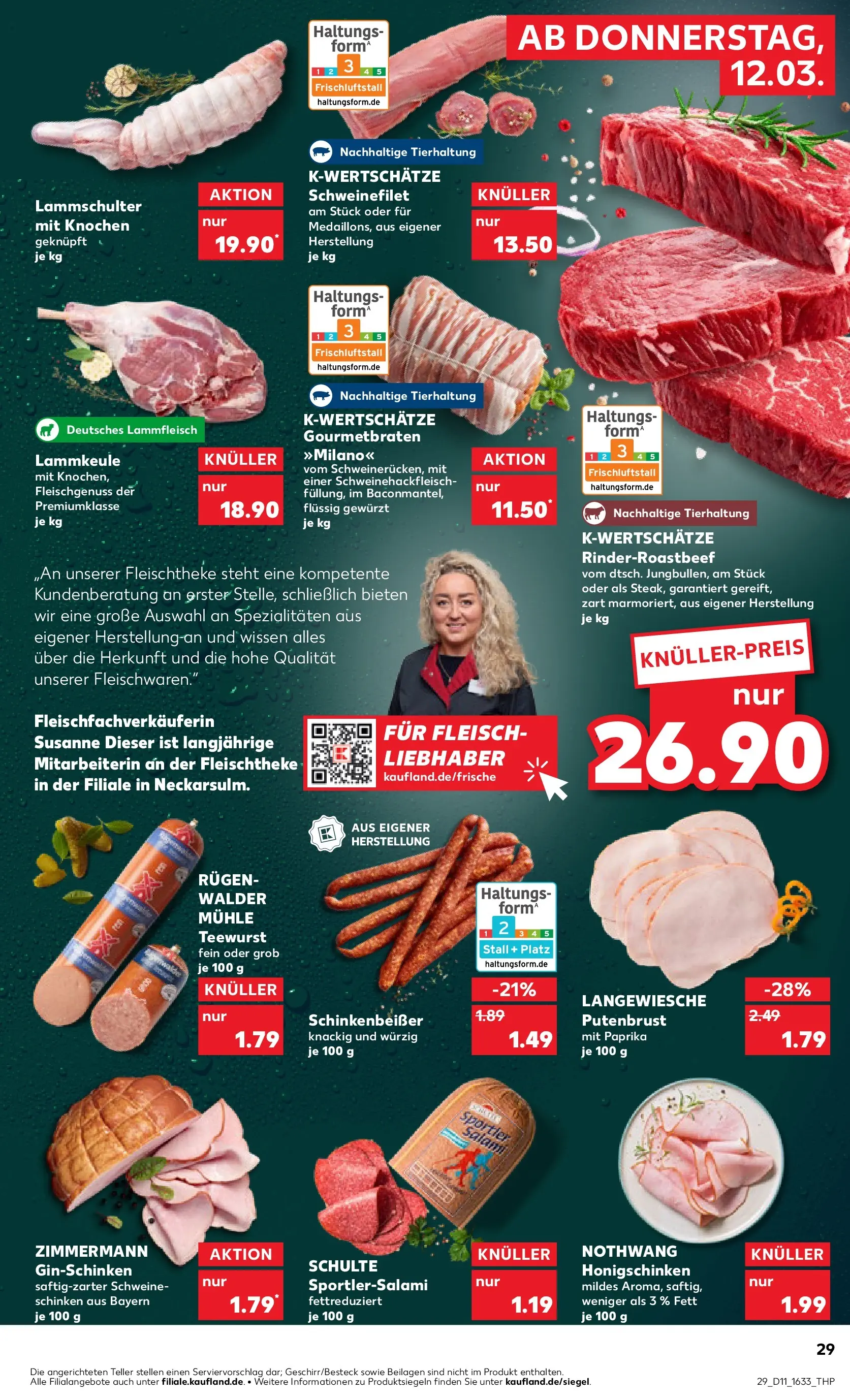 Prospekt Kaufland ab 11.03.2026 » Angebote Online zum Blättern | Seite: 29 | Produkte: Mühle, Salami, Schinken, Fleisch